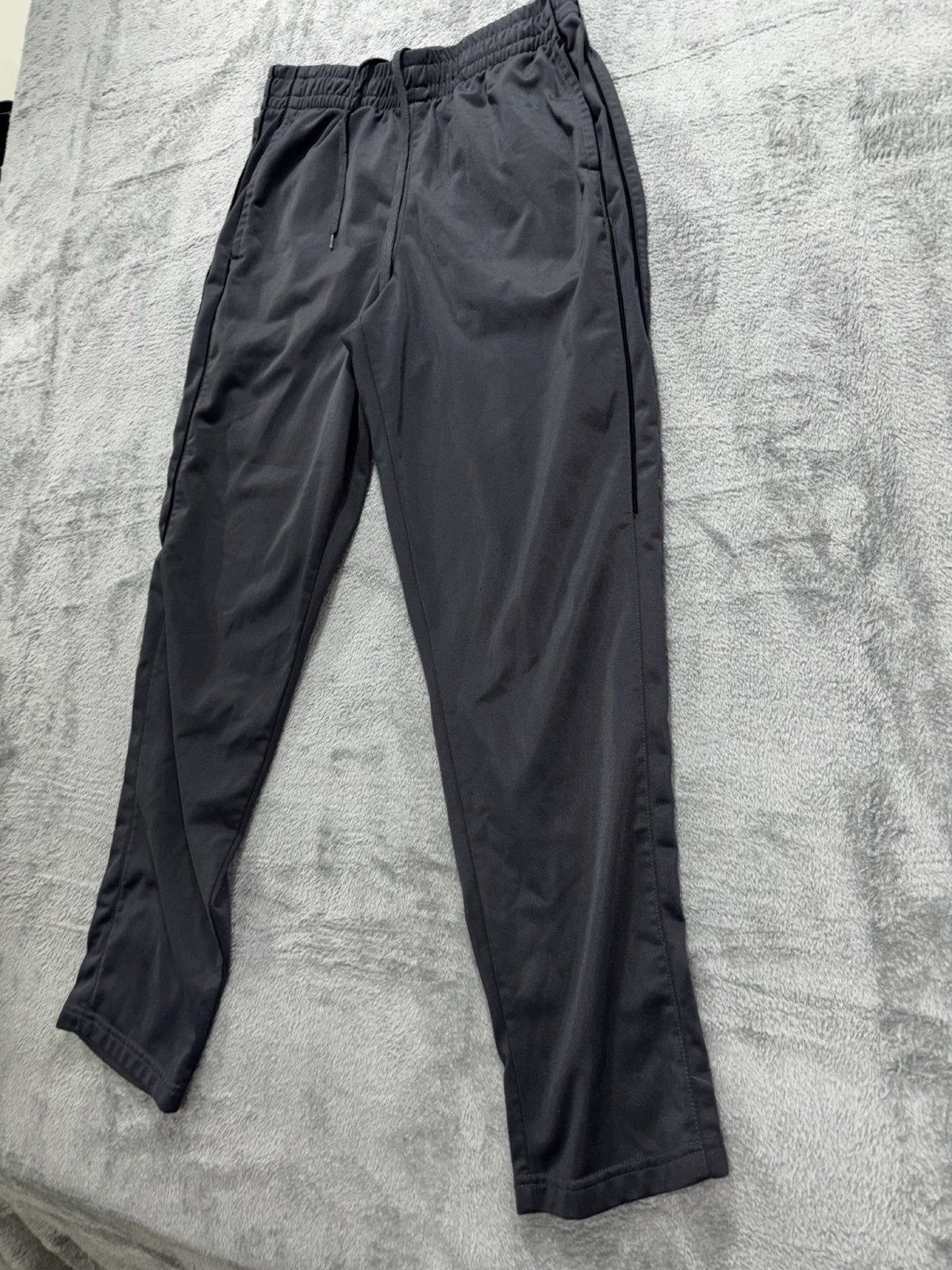 Tek Gear Mens M Charcoal Gray Track Pants Athleisure Casual