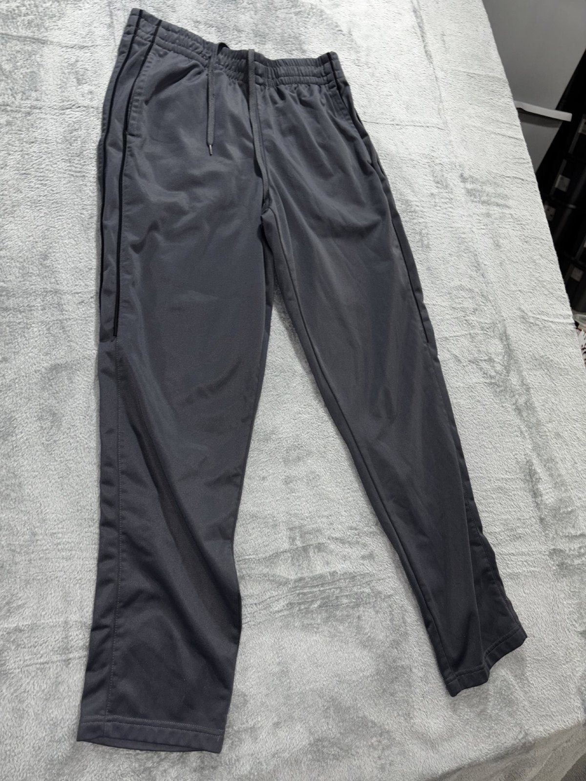 Tek Gear Mens M Charcoal Gray Track Pants Athleisure Casual