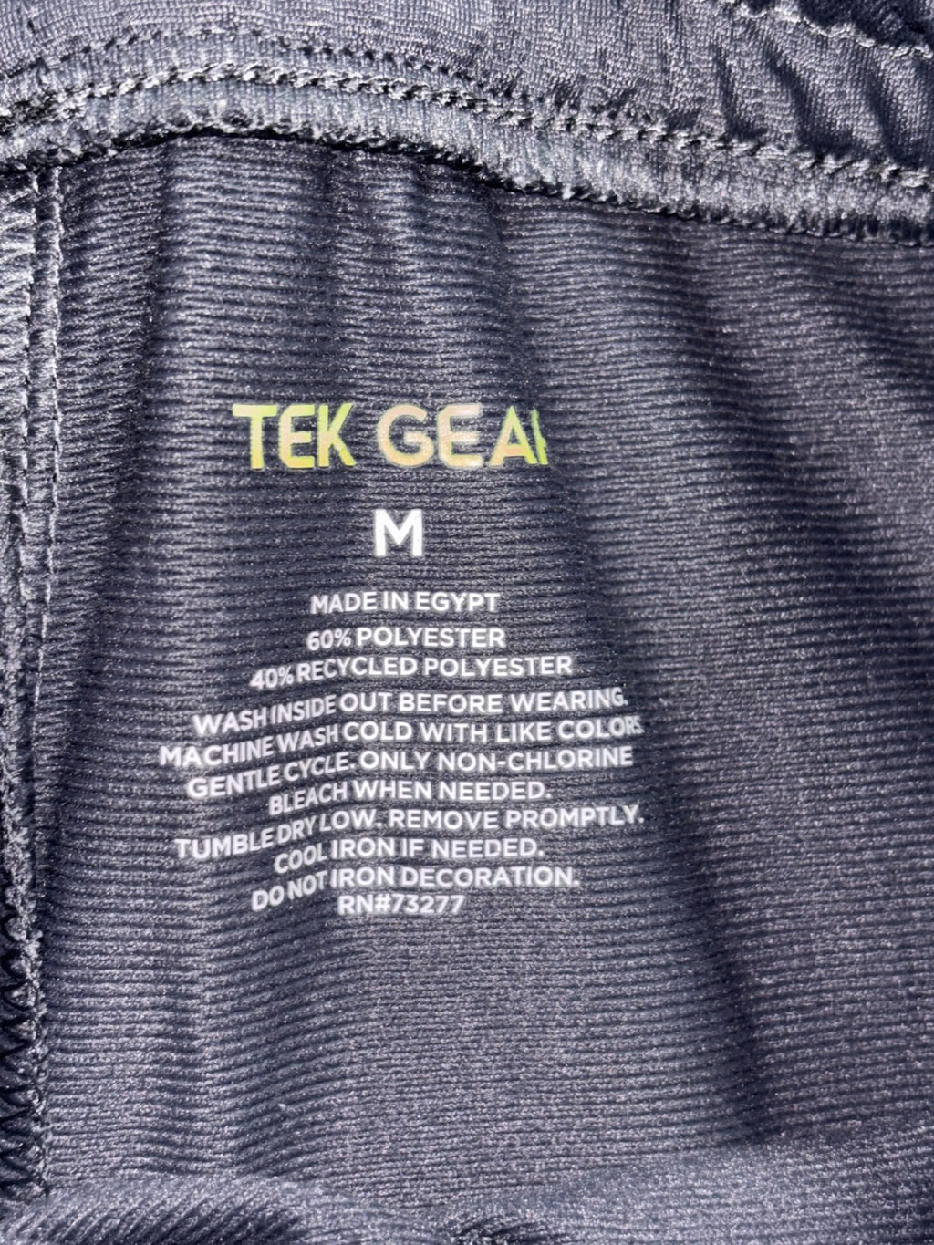 Tek Gear Mens M Charcoal Gray Track Pants Athleisure Casual