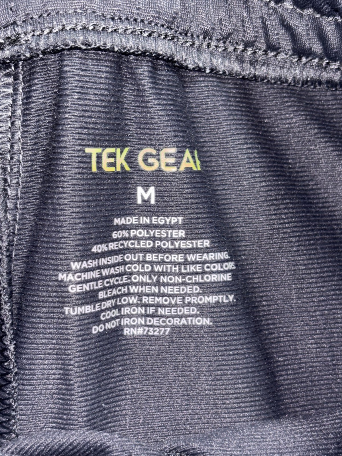 Tek Gear Mens M Charcoal Gray Track Pants Athleisure Casual