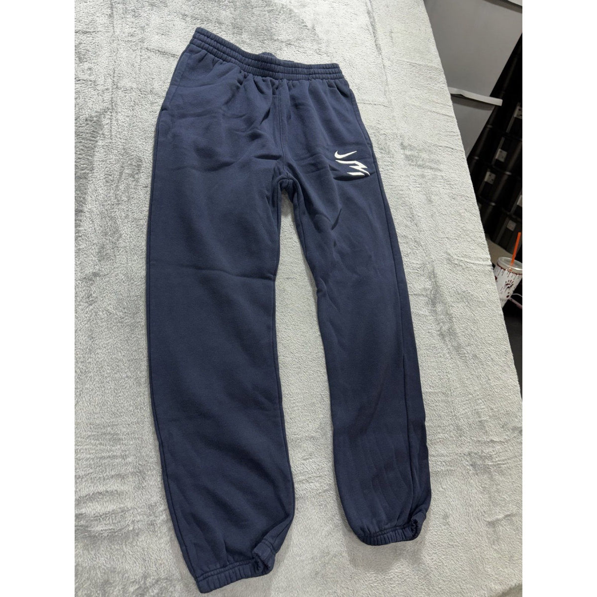 3BRAND Boys XL 13-15Y Navy Blue Fleece Joggers Athletic Casual