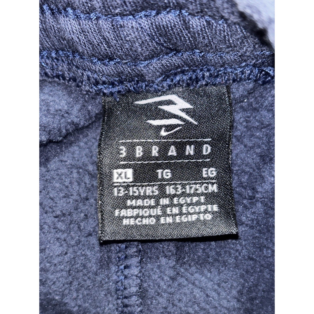 3BRAND Boys XL 13-15Y Navy Blue Fleece Joggers Athletic Casual