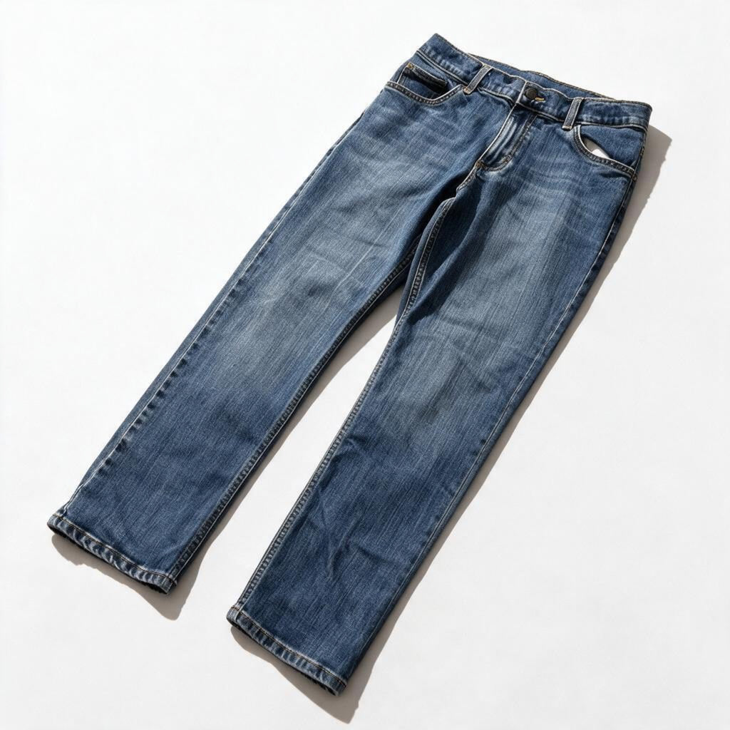Wrangler Boys 14 Regular Medium Blue Classic Boot Cut Jeans Casual