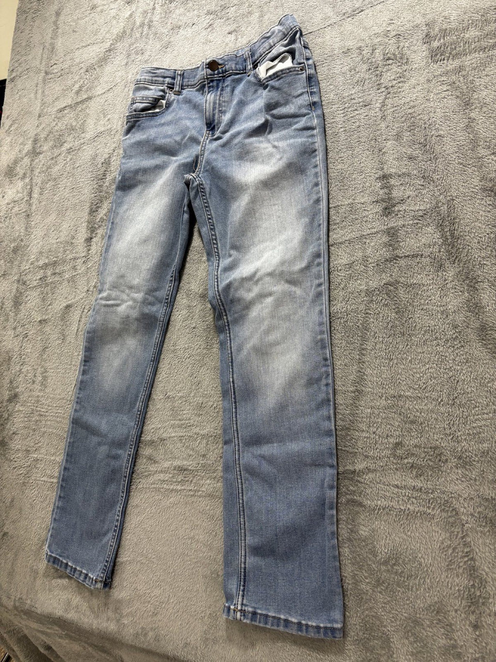 Wonder Nation Kids 16 Light Wash Straight Leg Jeans Distressed Casual