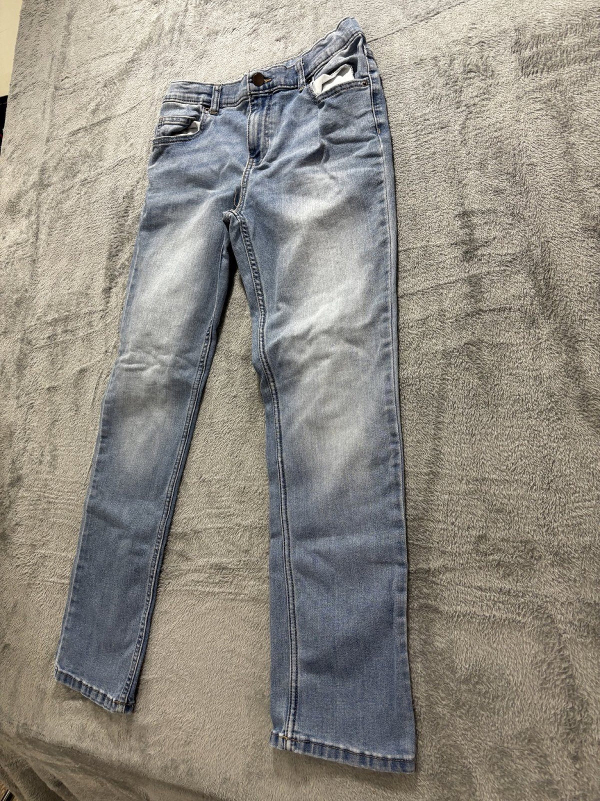 Wonder Nation Kids 16 Light Wash Straight Leg Jeans Distressed Casual