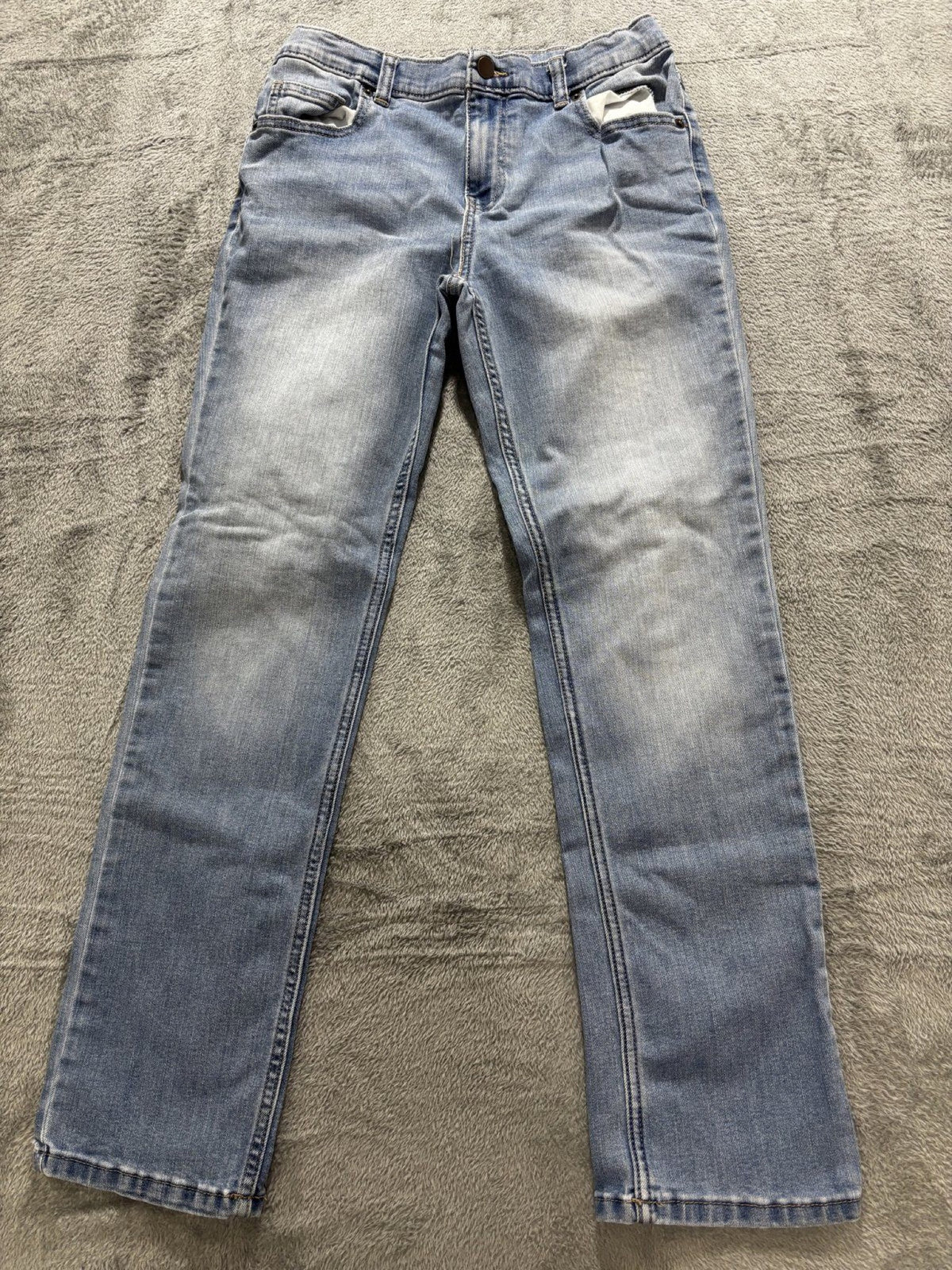 Wonder Nation Kids 16 Light Wash Straight Leg Jeans Distressed Casual