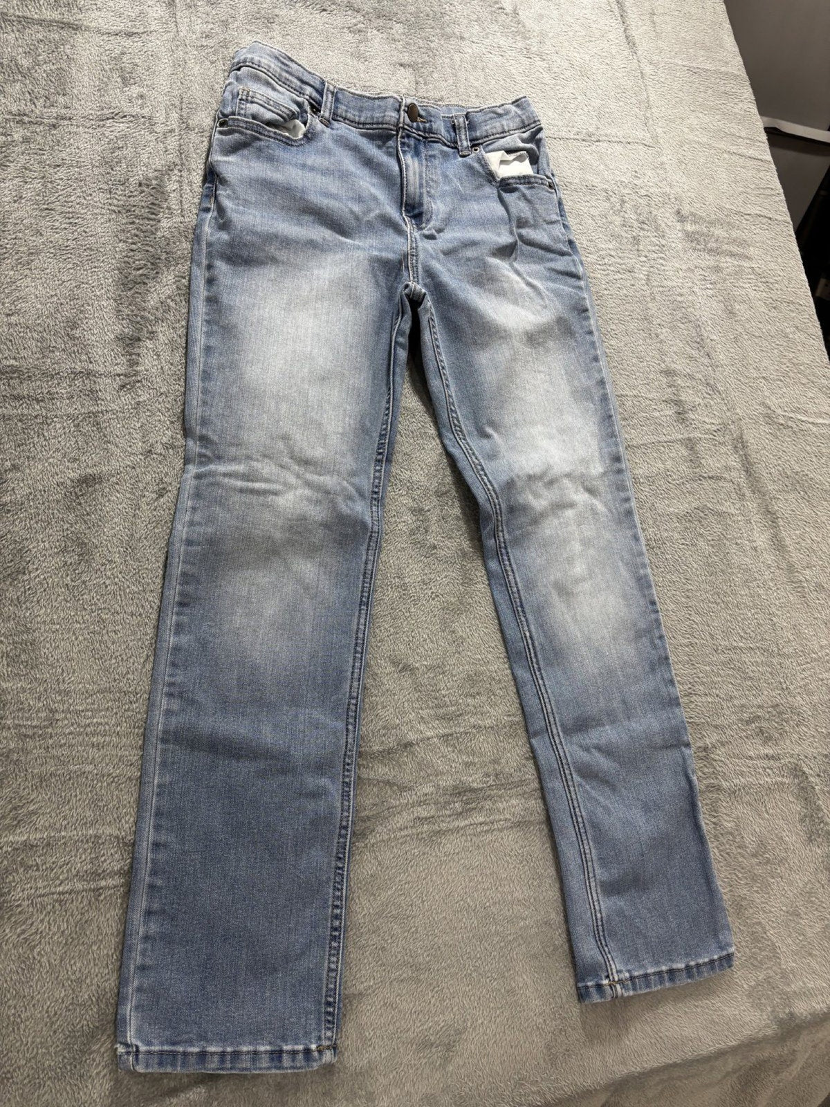 Wonder Nation Kids 16 Light Wash Straight Leg Jeans Distressed Casual