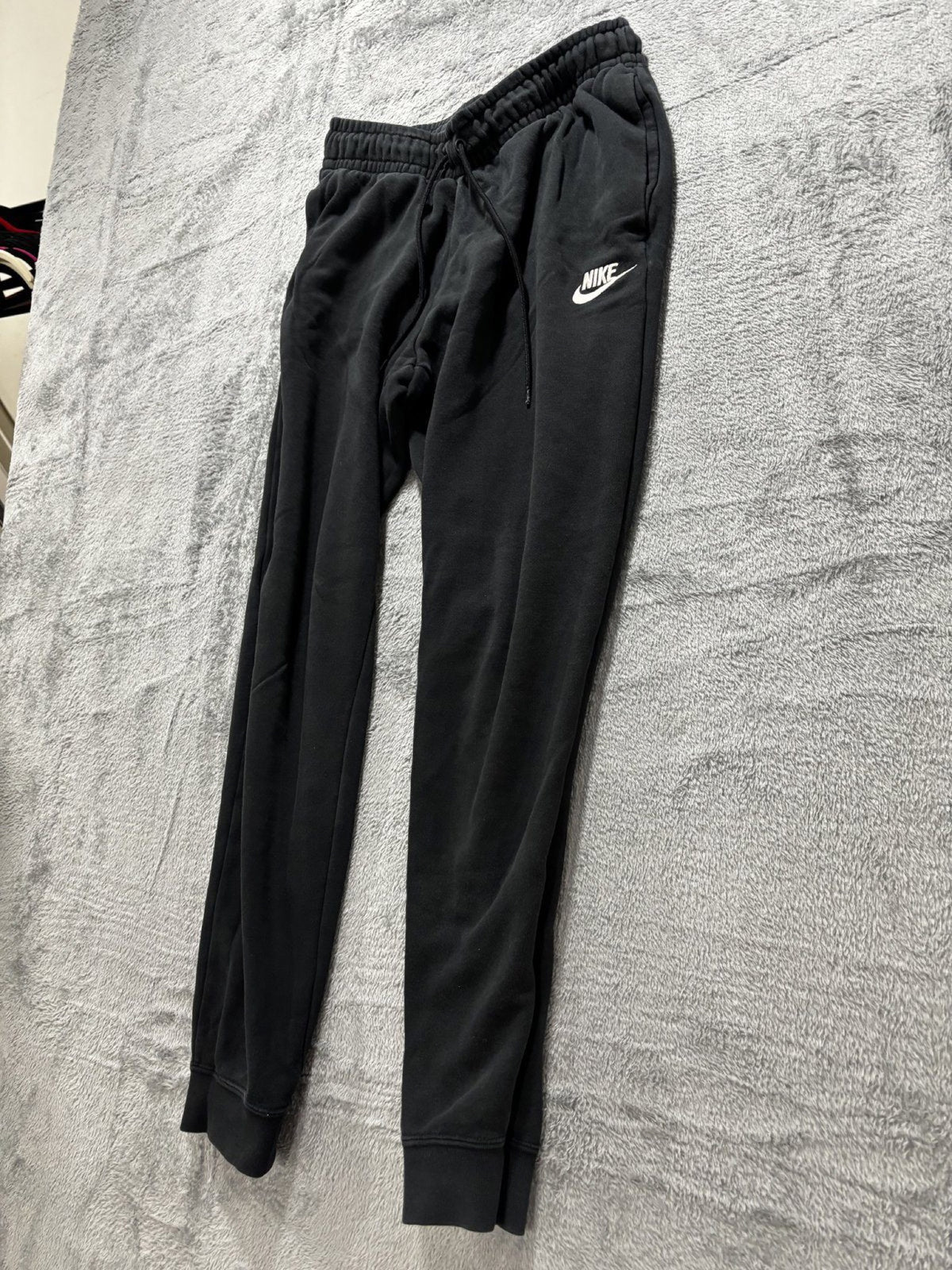 Nike Mens S Black Fleece Joggers Casual Athleisure
