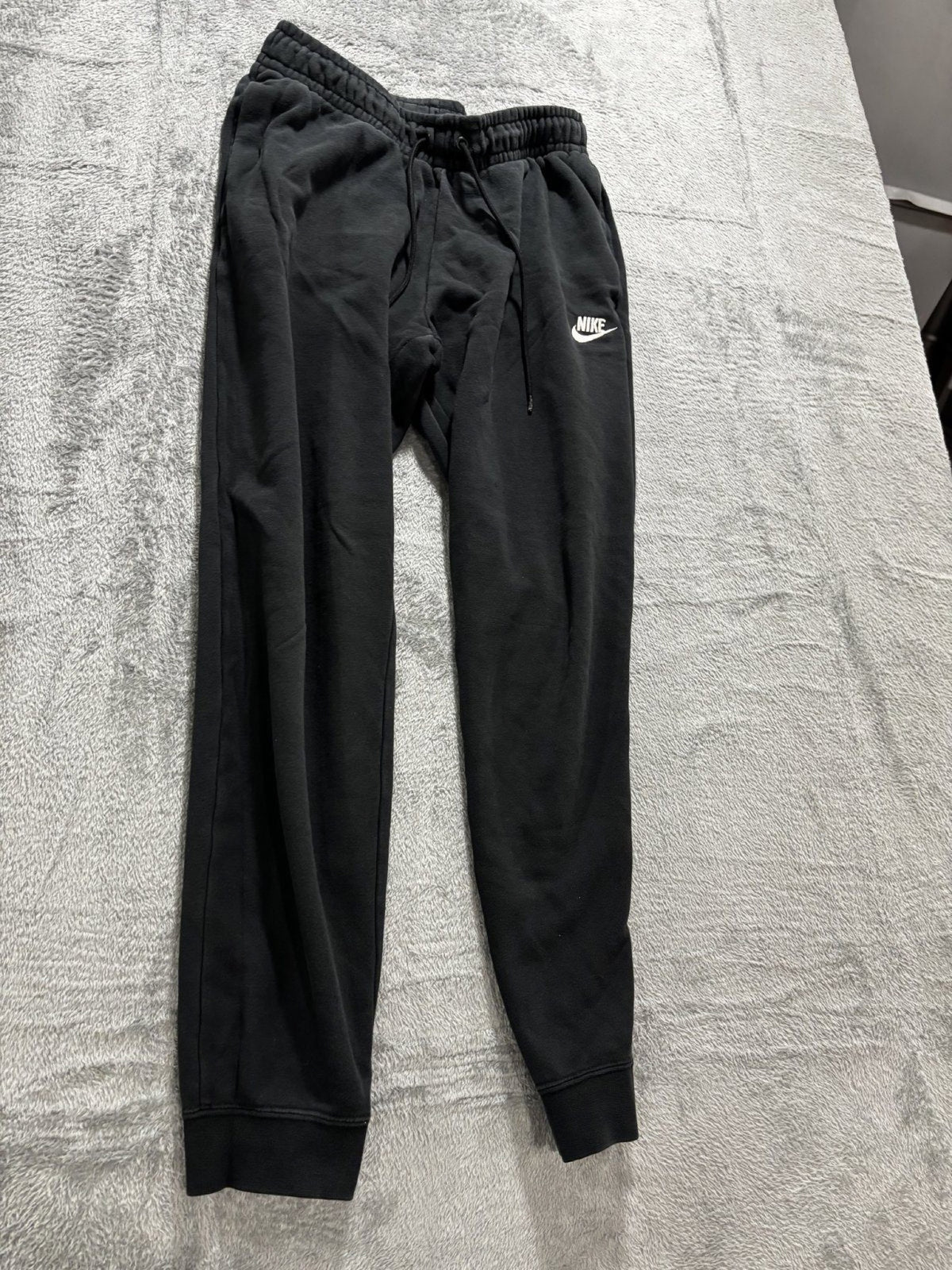 Nike Mens S Black Fleece Joggers Casual Athleisure