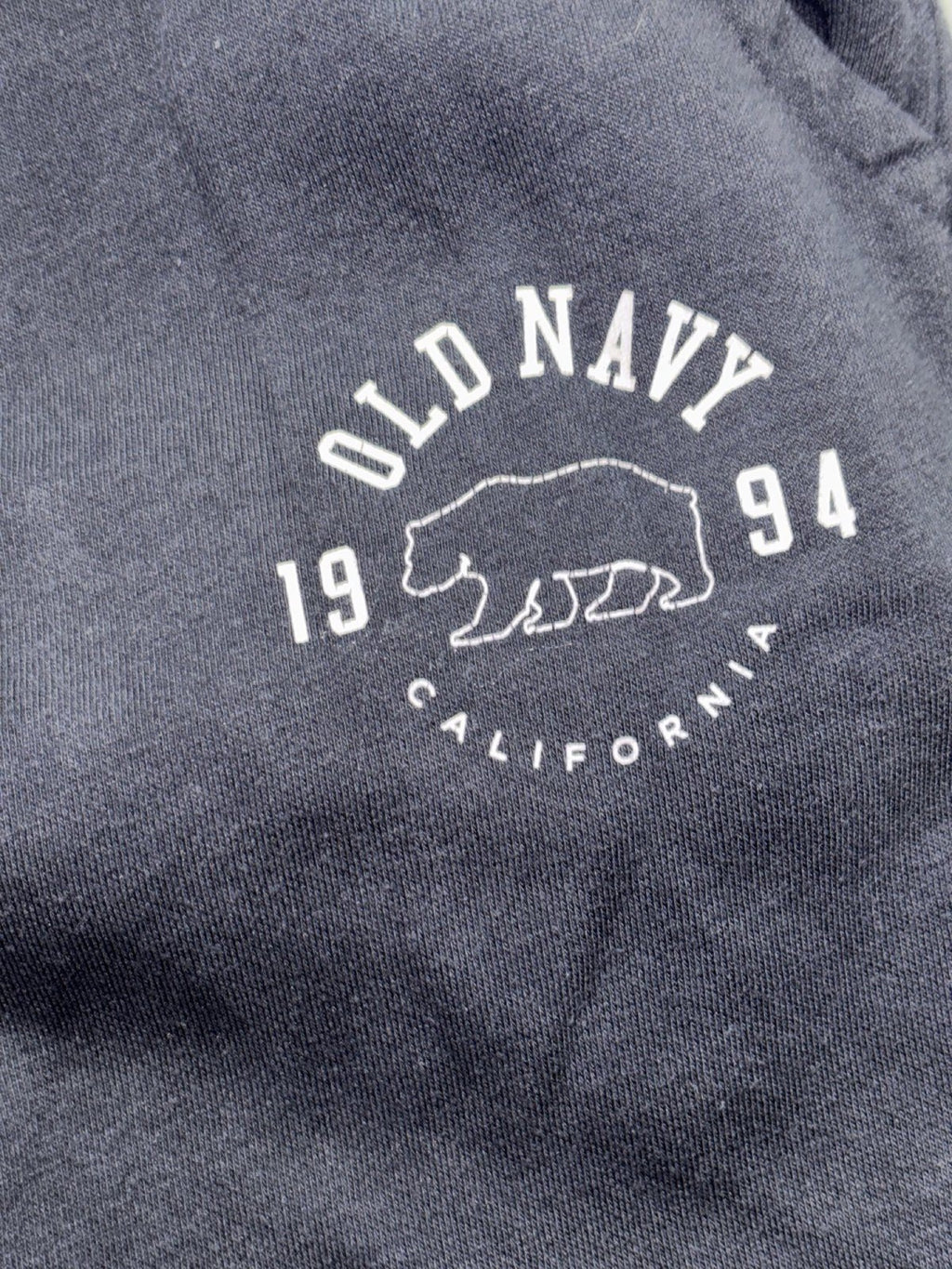 Old Navy Mens M Navy Blue Fleece Sweatpants 1994 Graphic Casual Cozy