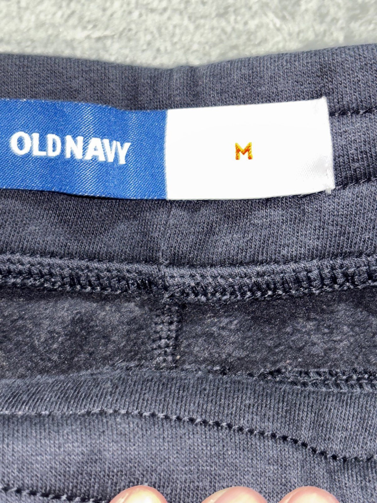 Old Navy Mens M Navy Blue Fleece Sweatpants 1994 Graphic Casual Cozy