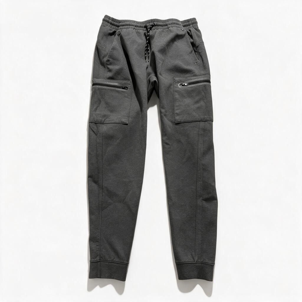 Old Navy Active Mens M Charcoal Heather Cargo Joggers Athleisure Casual