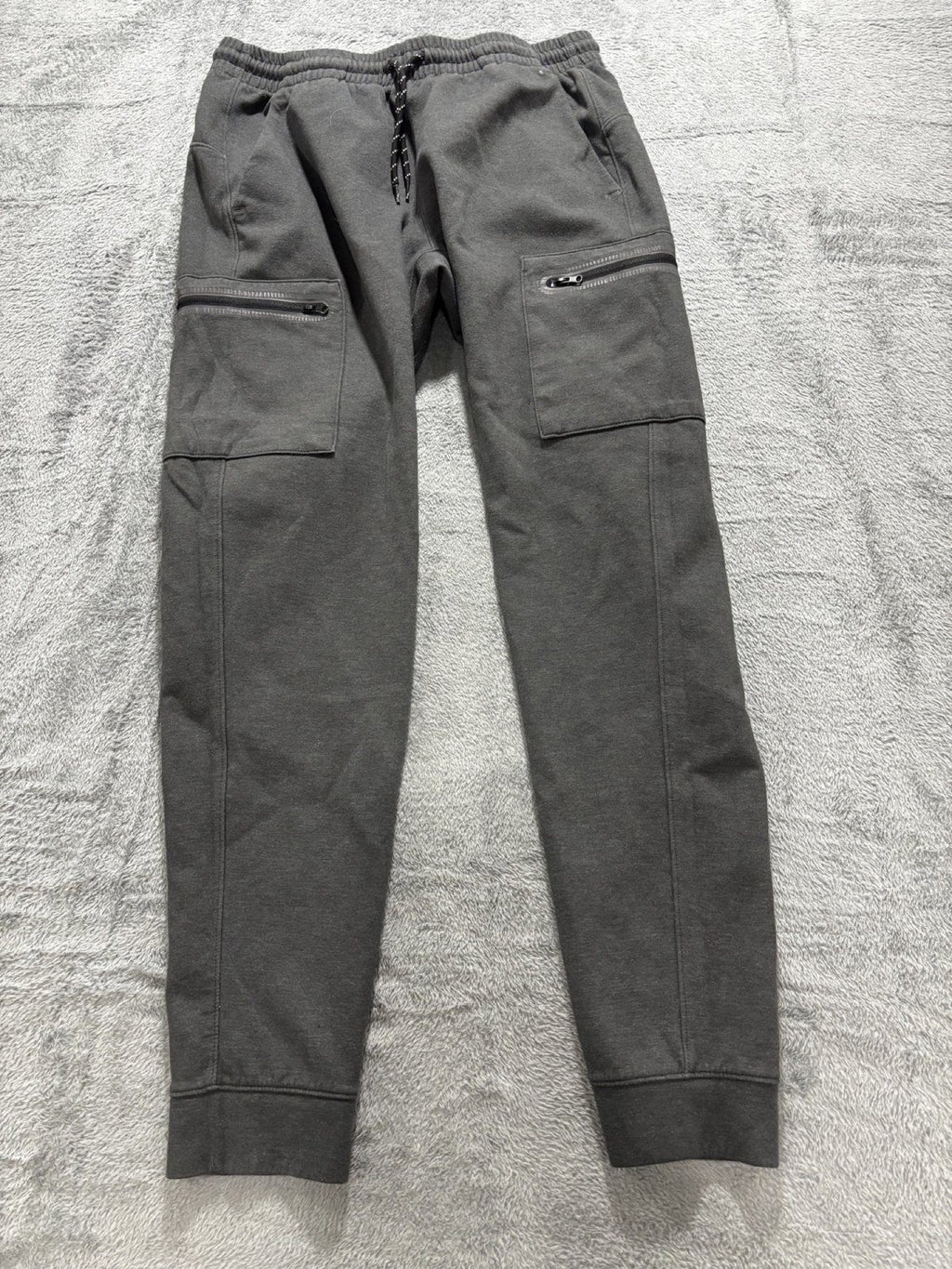 Old Navy Active Mens M Charcoal Heather Cargo Joggers Athleisure Casual