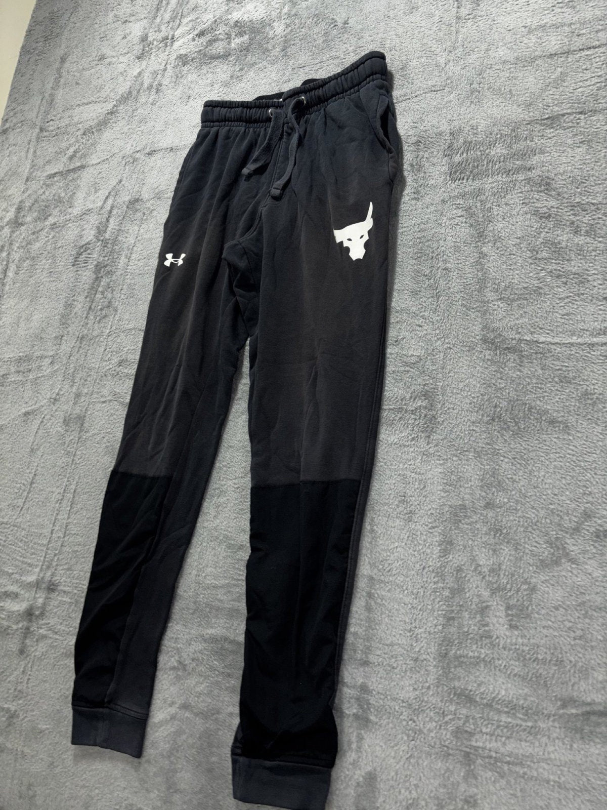 Under Armour Mens S Black Loose Fit Jogger Sweatpants Athleisure