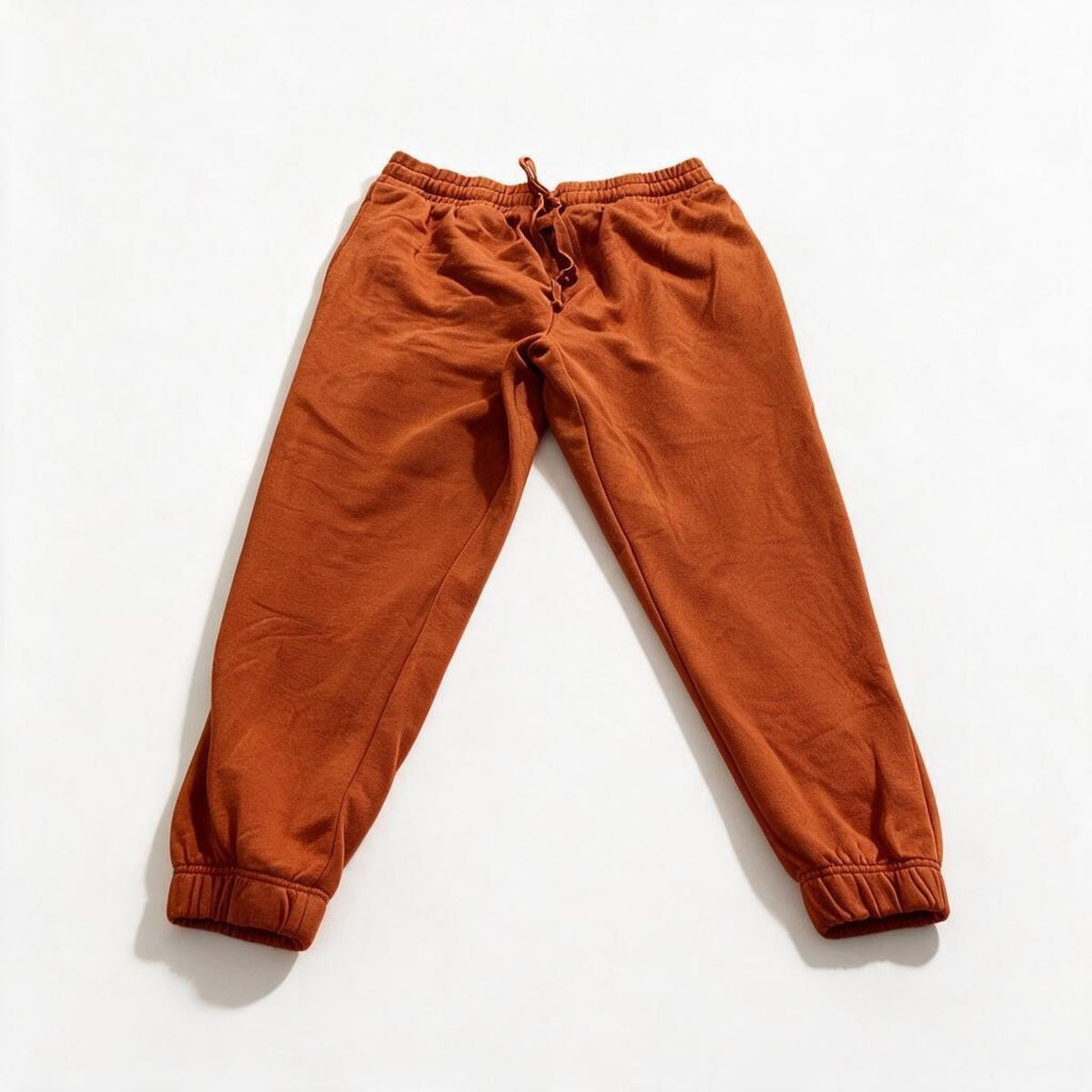 No Boundaries Mens M Orange Jogger Sweatpants Cozy Casual