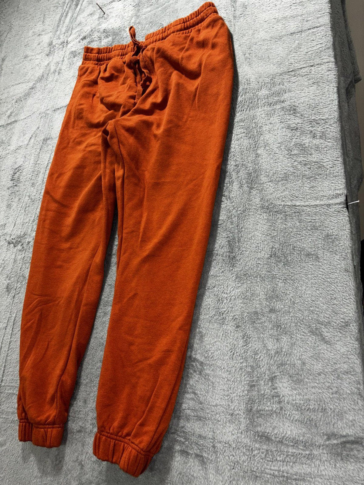 No Boundaries Mens M Orange Jogger Sweatpants Cozy Casual