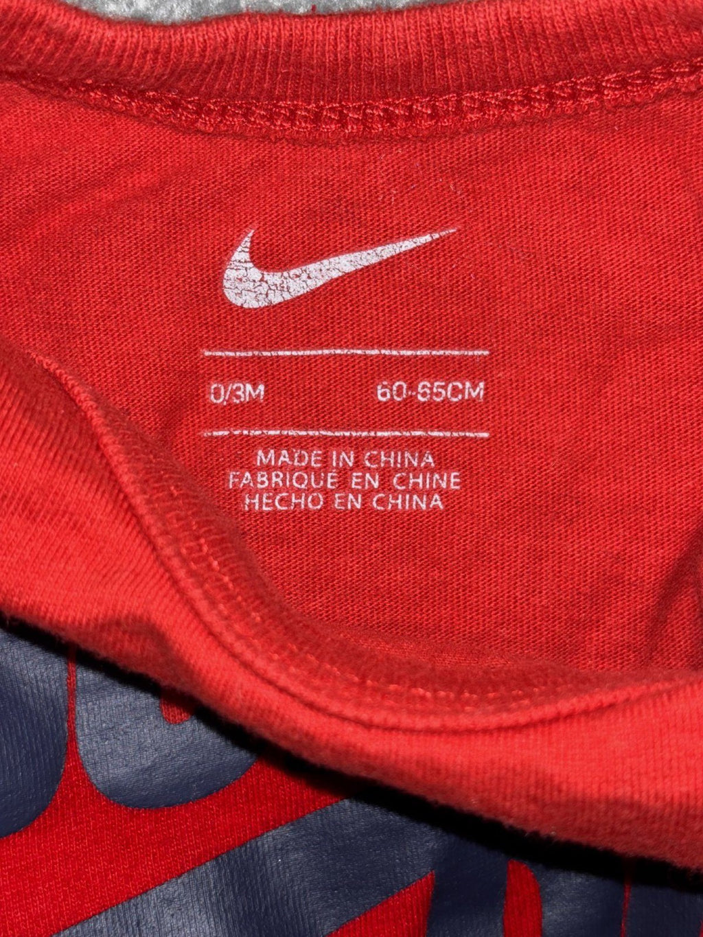 Nike Baby Boys 0-3M 5 Piece Bundle Sports Bodysuits Red Gray Navy Cream