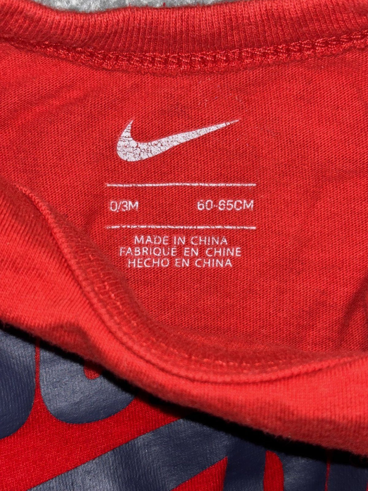 Nike Baby Boys 0-3M 5 Piece Bundle Sports Bodysuits Red Gray Navy Cream