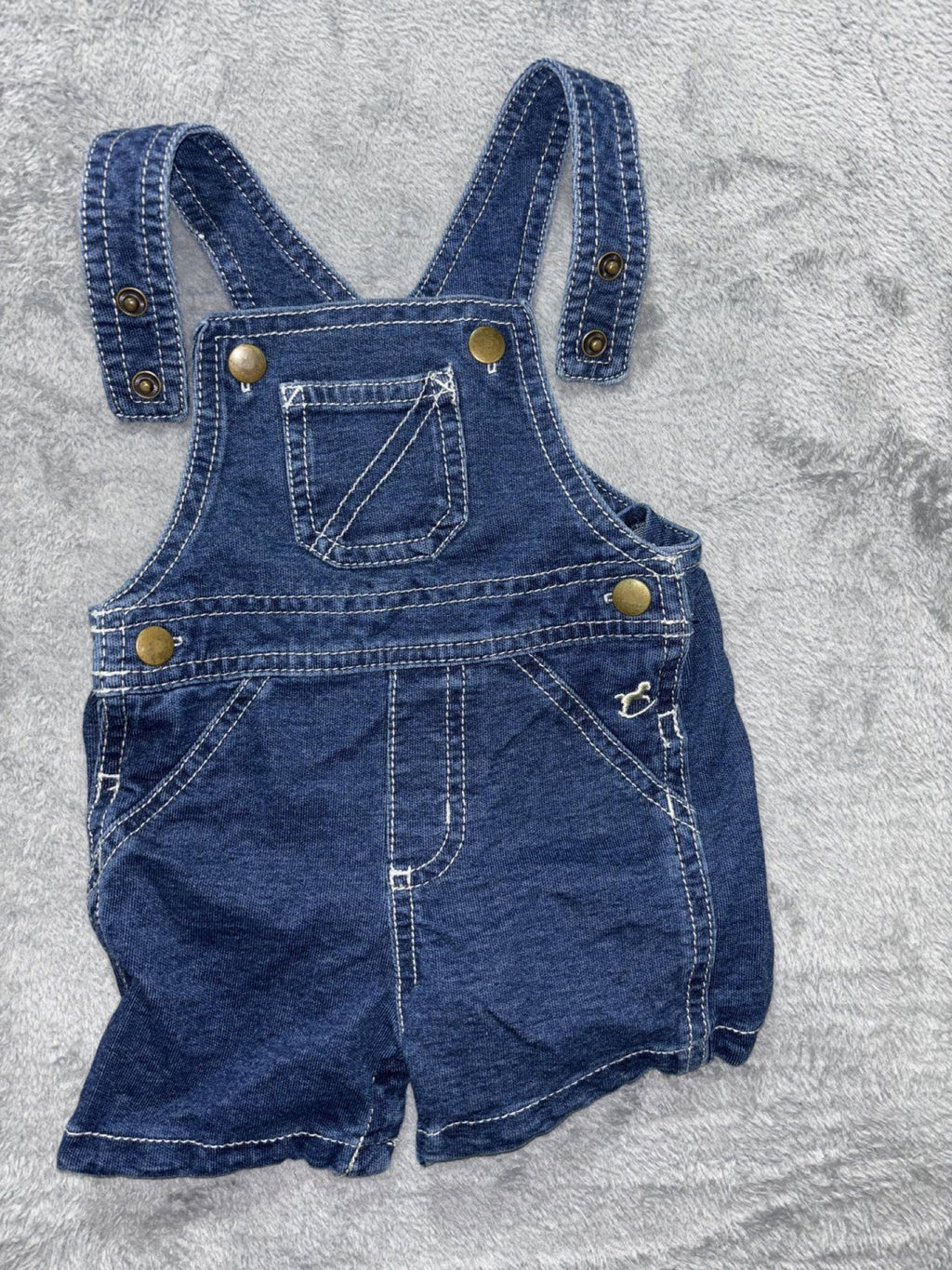 Old Navy Baby 0-3M 5 Piece Bundle Denim Overalls Footies Mustard Olive Oat