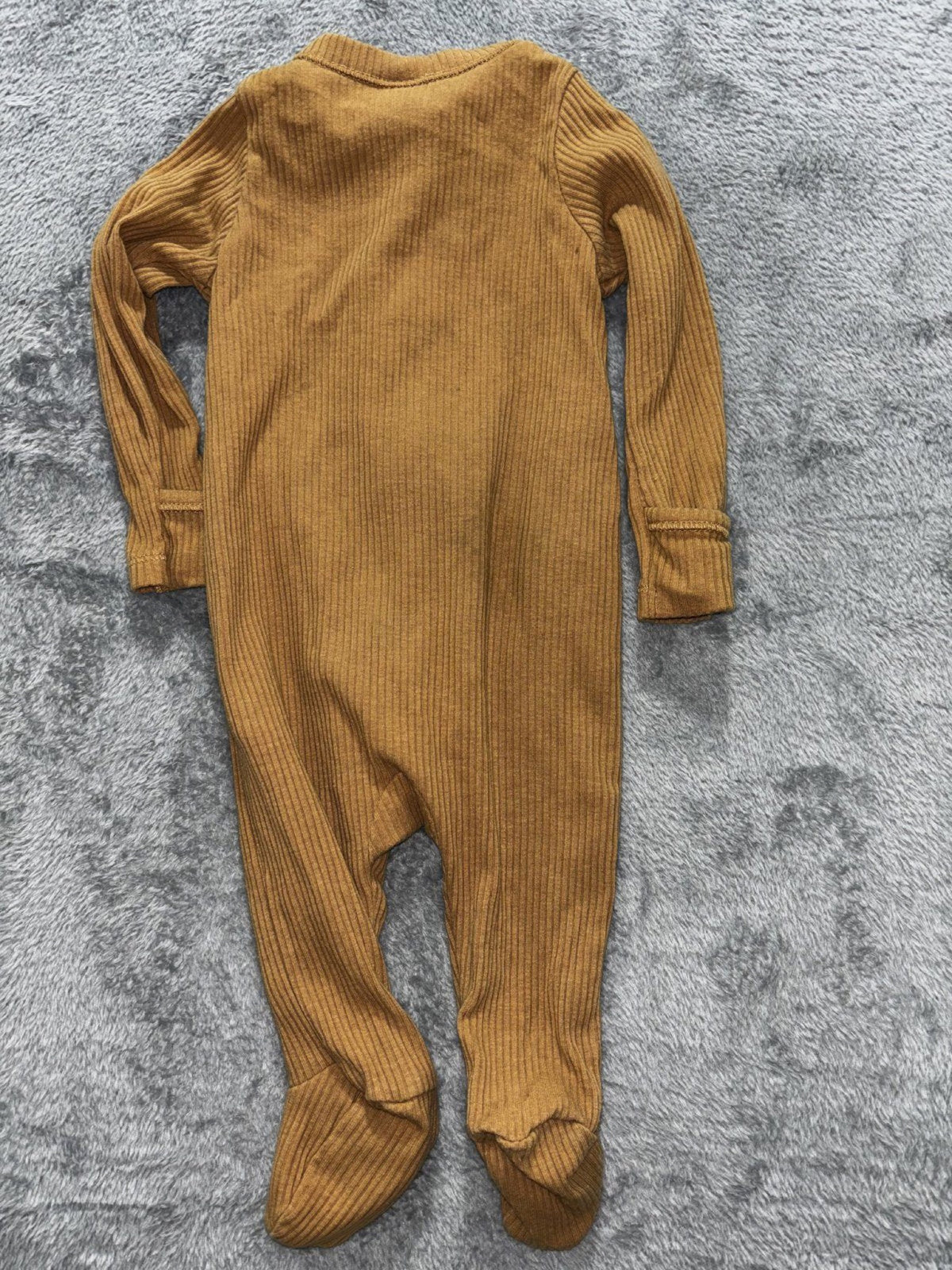 Old Navy Baby 0-3M 5 Piece Bundle Denim Overalls Footies Mustard Olive Oat