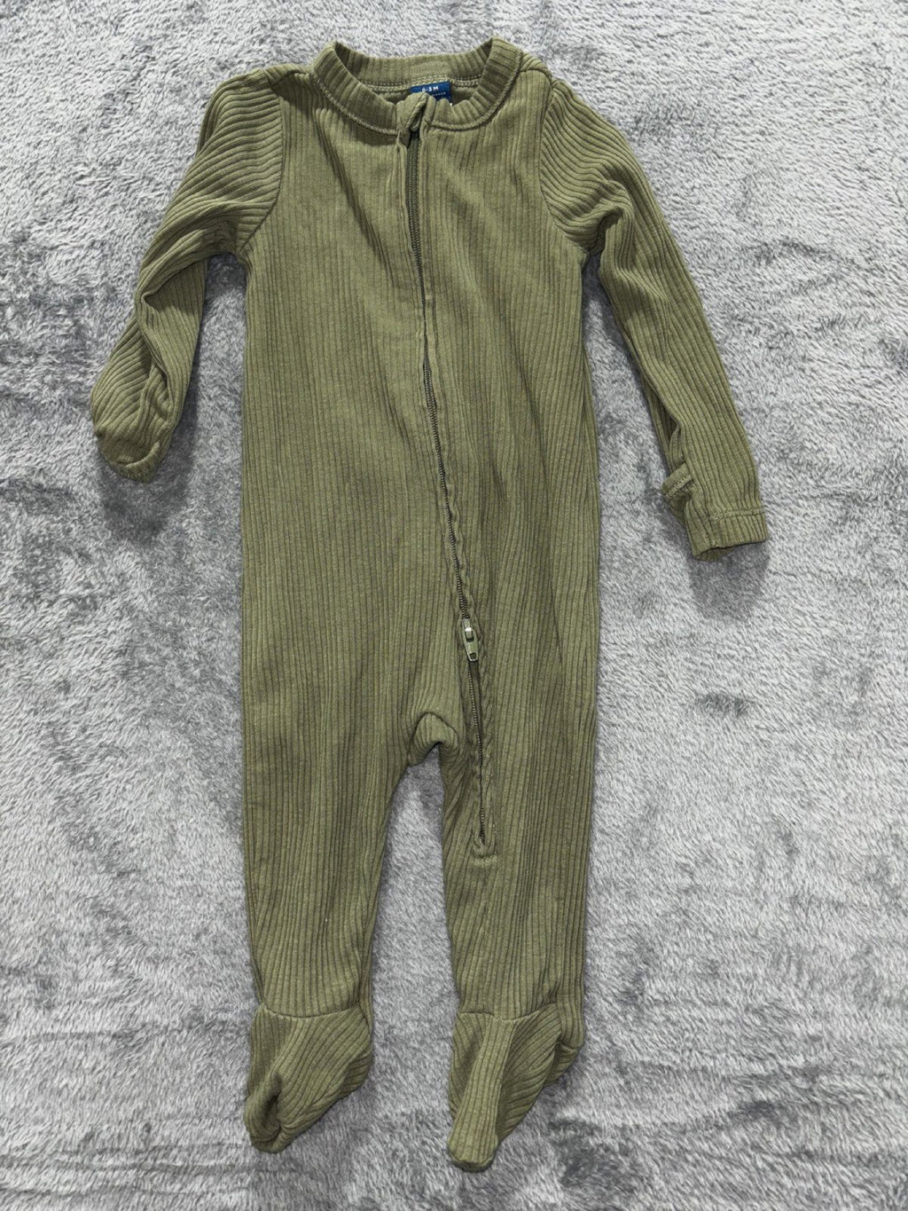 Old Navy Baby 0-3M 5 Piece Bundle Denim Overalls Footies Mustard Olive Oat
