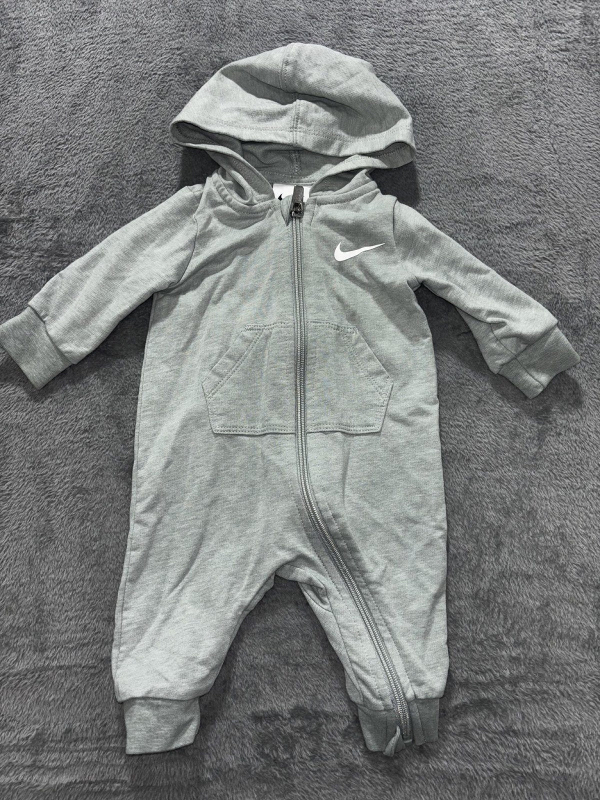Nike Baby 3M 5 Piece Bundle Rompers Bodysuit Blue Gray Cream