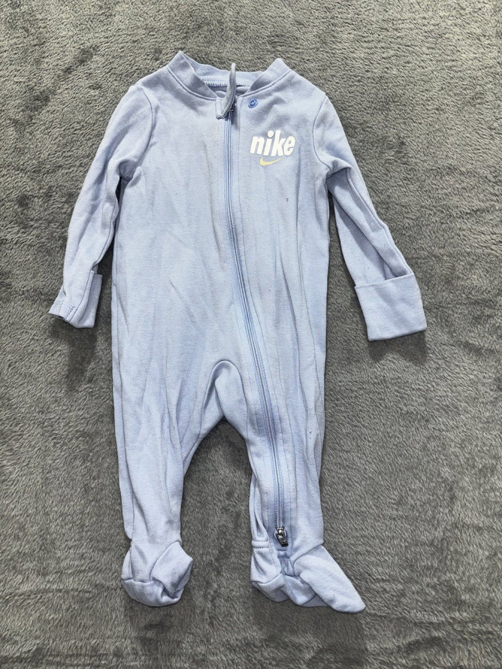 Nike Baby 3M 5 Piece Bundle Rompers Bodysuit Blue Gray Cream