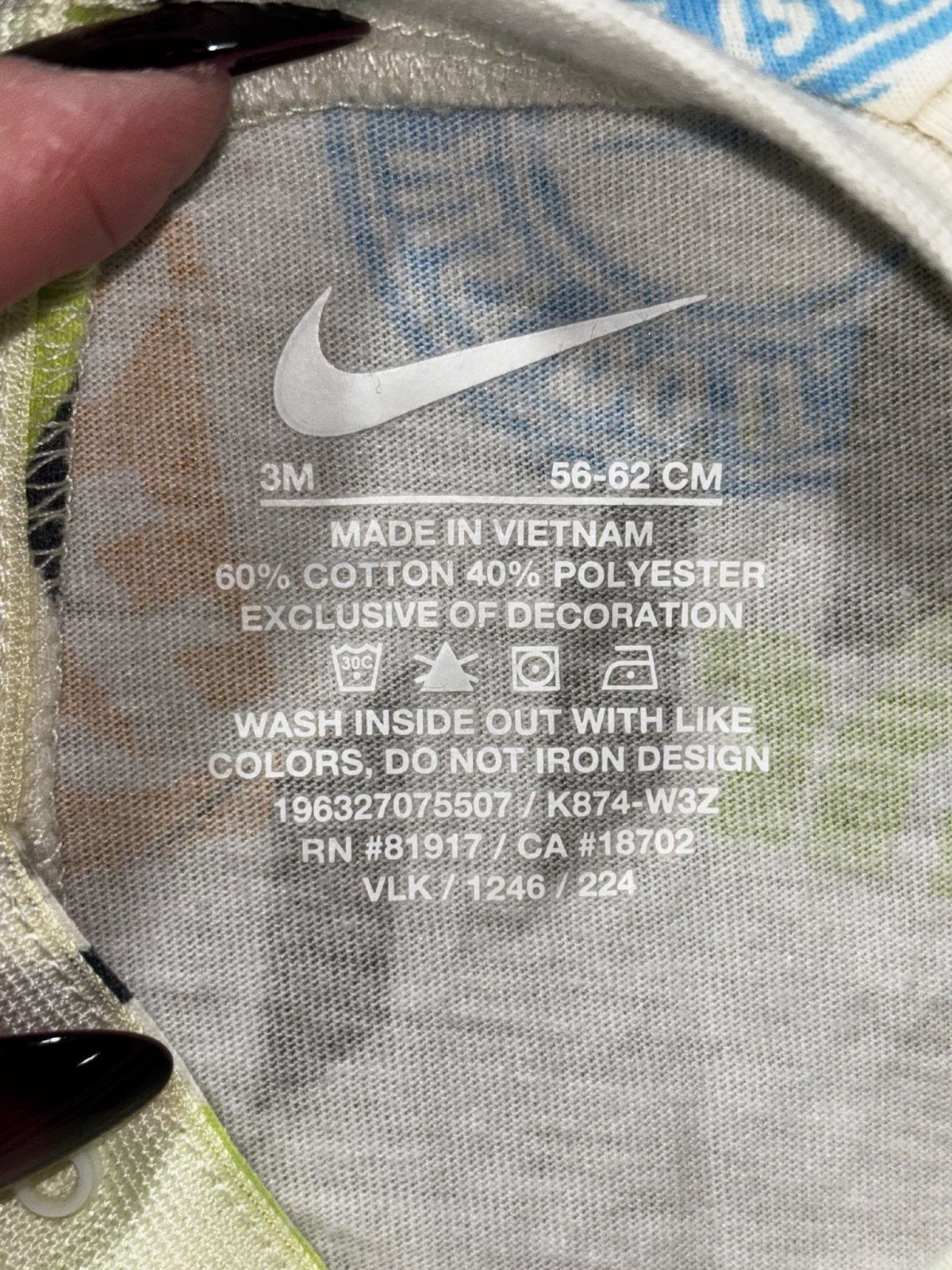 Nike Baby 3M 5 Piece Bundle Rompers Bodysuit Blue Gray Cream