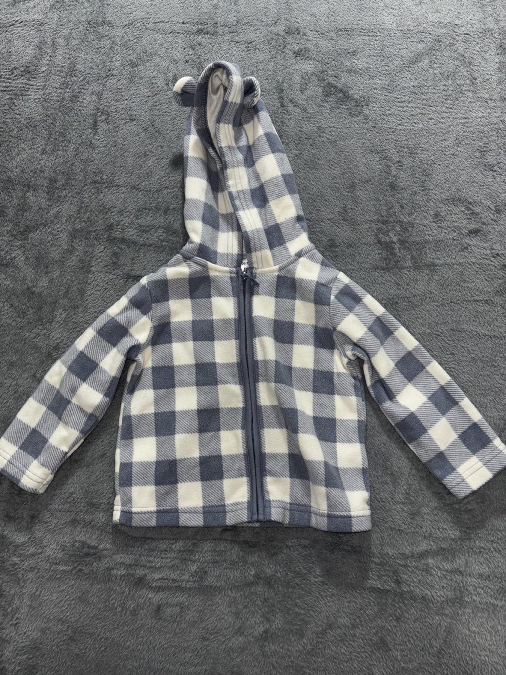 Carter's Baby 18M 4 Piece Bundle Quilted Romper Fleece Jacket Pants Blue Olive