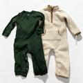 Carter's Baby 24M 2 Piece Bundle Rompers Cream Sherpa Green Thermal