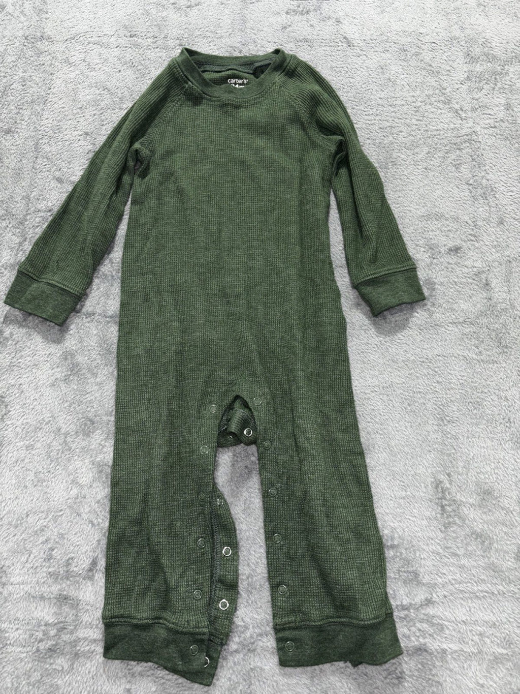 Carter's Baby 24M 2 Piece Bundle Rompers Cream Sherpa Green Thermal