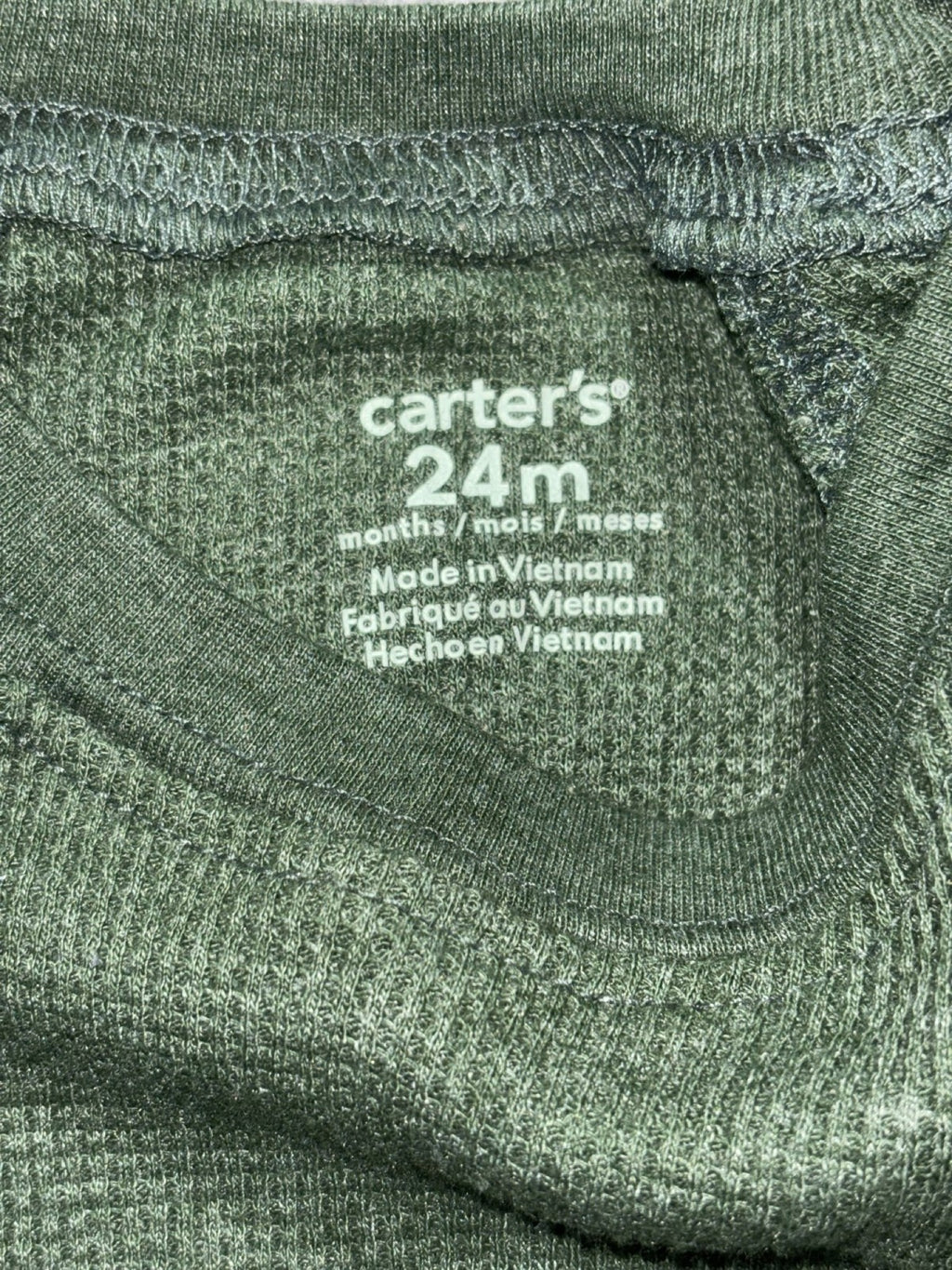 Carter's Baby 24M 2 Piece Bundle Rompers Cream Sherpa Green Thermal
