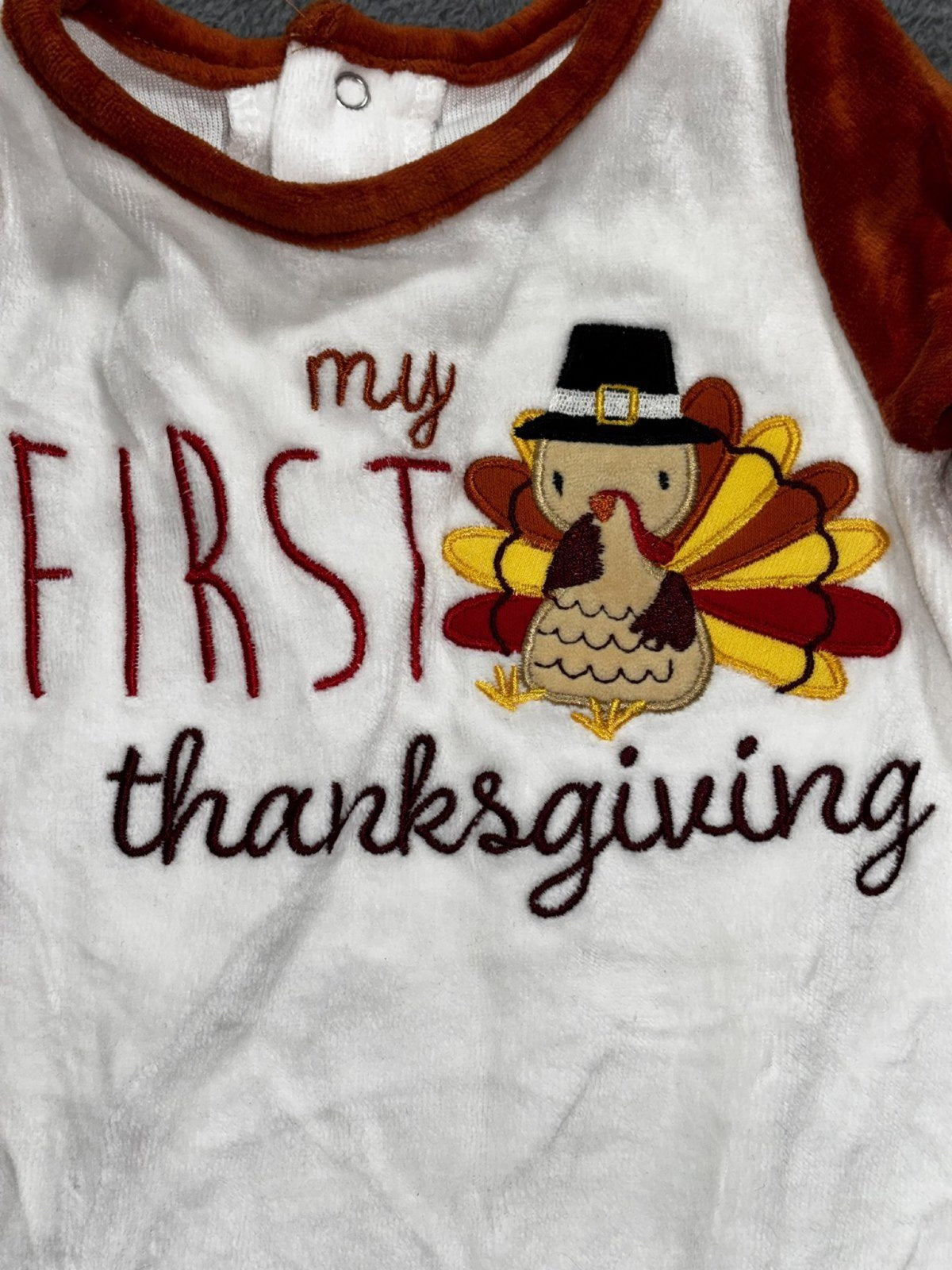 Carter's Baby 6M 3 Piece Bundle Holiday Sleepers Bodysuit Thanksgiving Christmas
