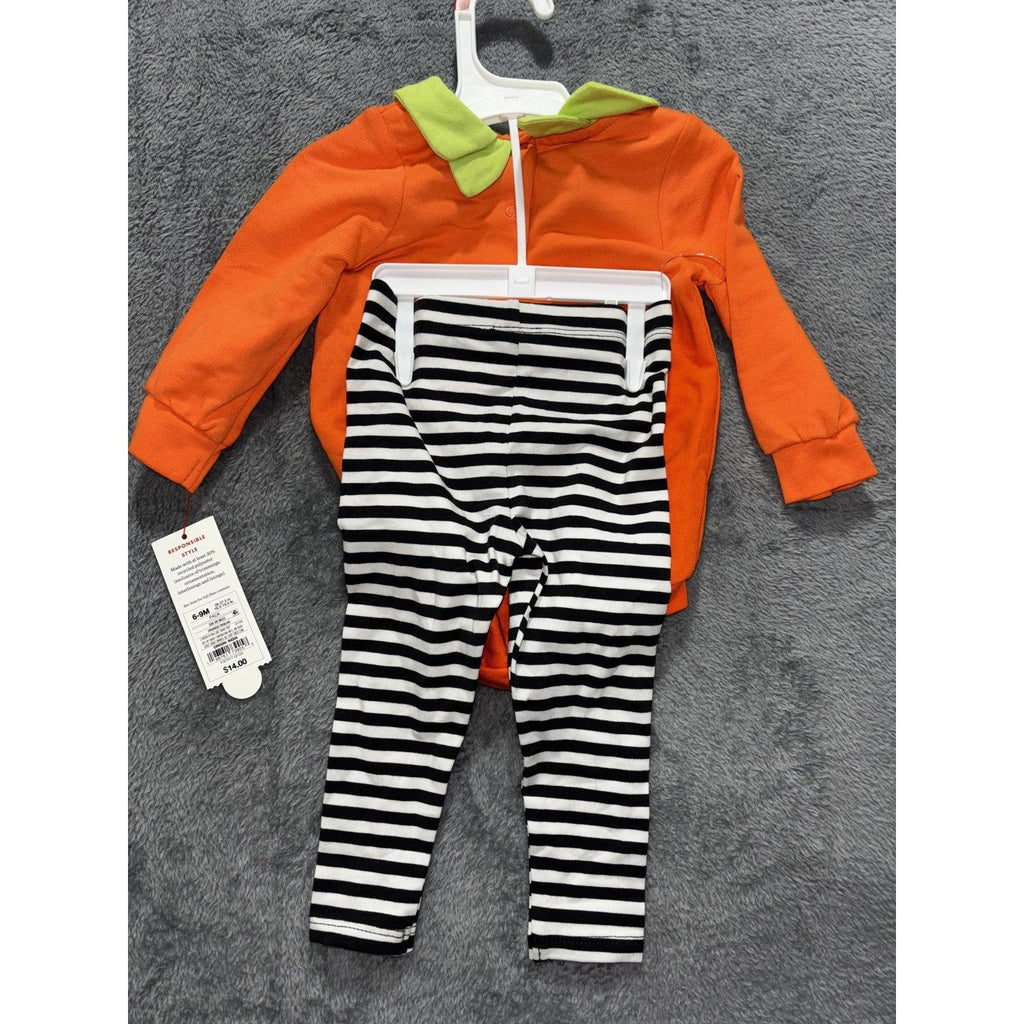 Tahari Baby Cat & Jack Baby 6-9M 5 Piece Bundle Pumpkin Set Bodysuits Orange