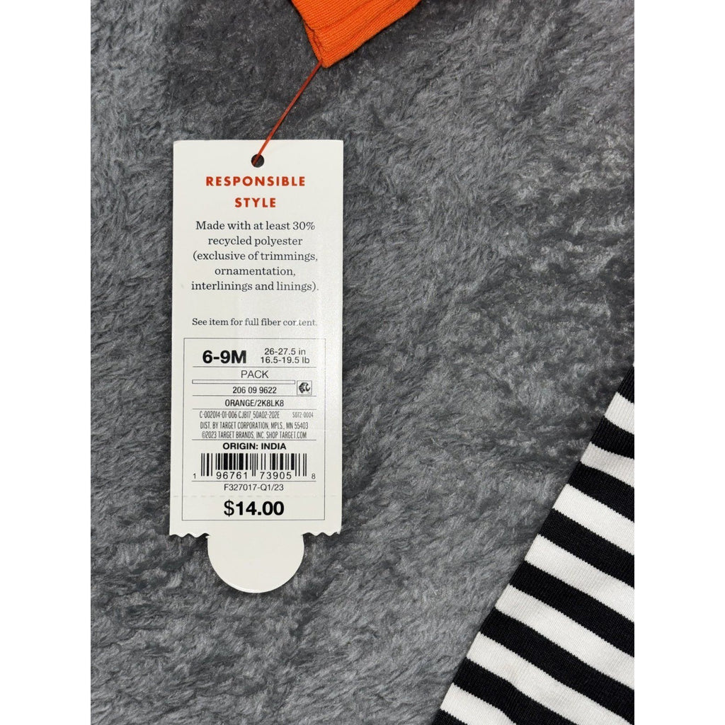 Tahari Baby Cat & Jack Baby 6-9M 5 Piece Bundle Pumpkin Set Bodysuits Orange