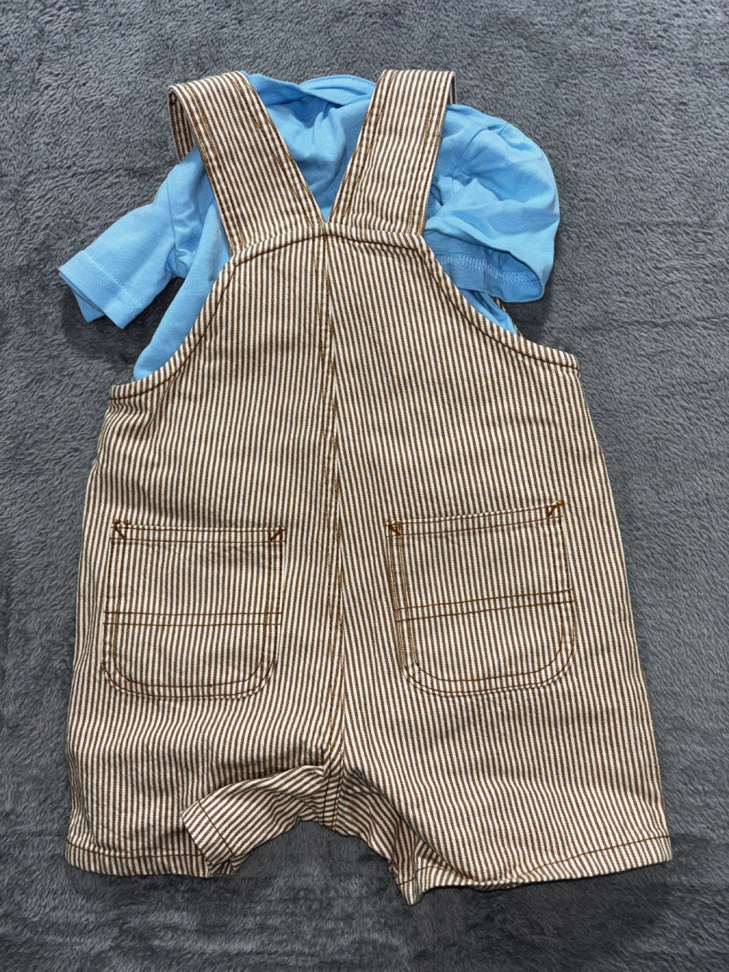 Carhartt Carter's Baby 24M 4 Piece Bundle Striped Overalls Tee Lion Print Pants
