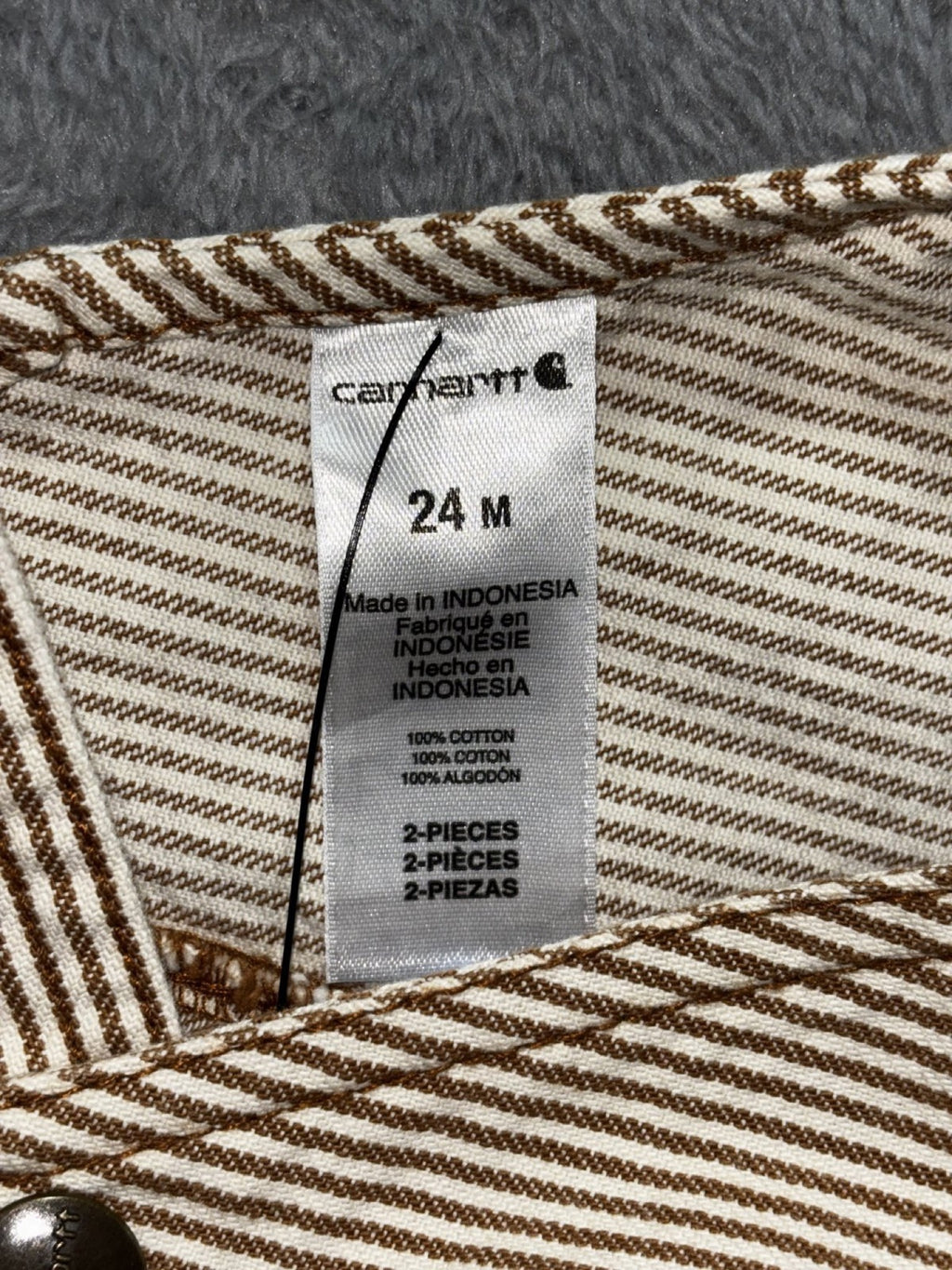 Carhartt Carter's Baby 24M 4 Piece Bundle Striped Overalls Tee Lion Print Pants