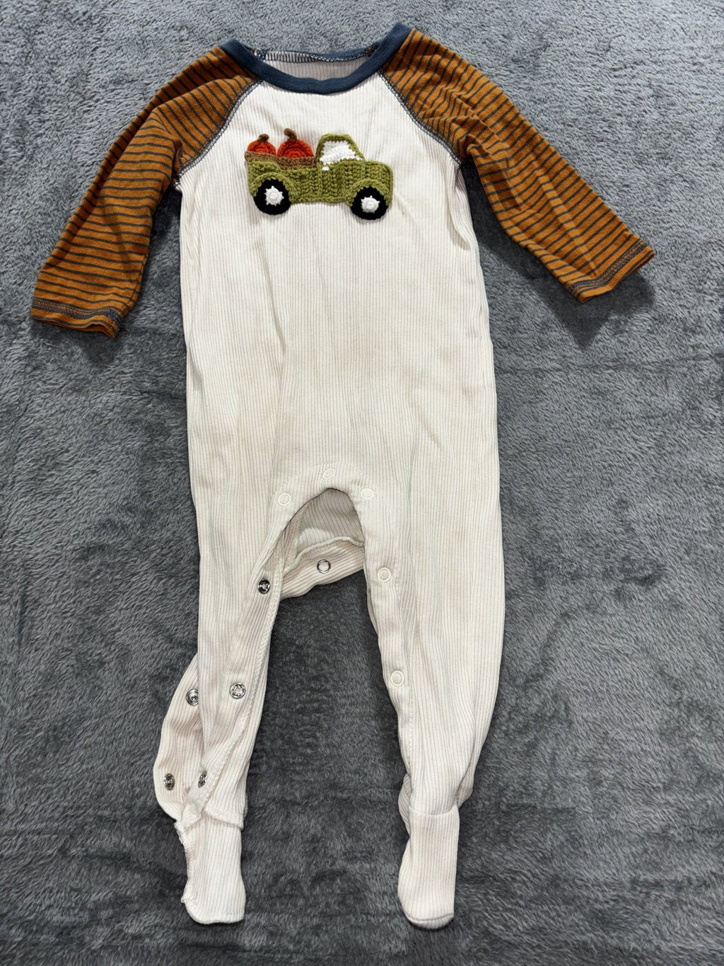 Mud Pie Baby 3-6M 4 Piece Bundle Tractor Romper Taco Bodysuit Swiggies Pajamas
