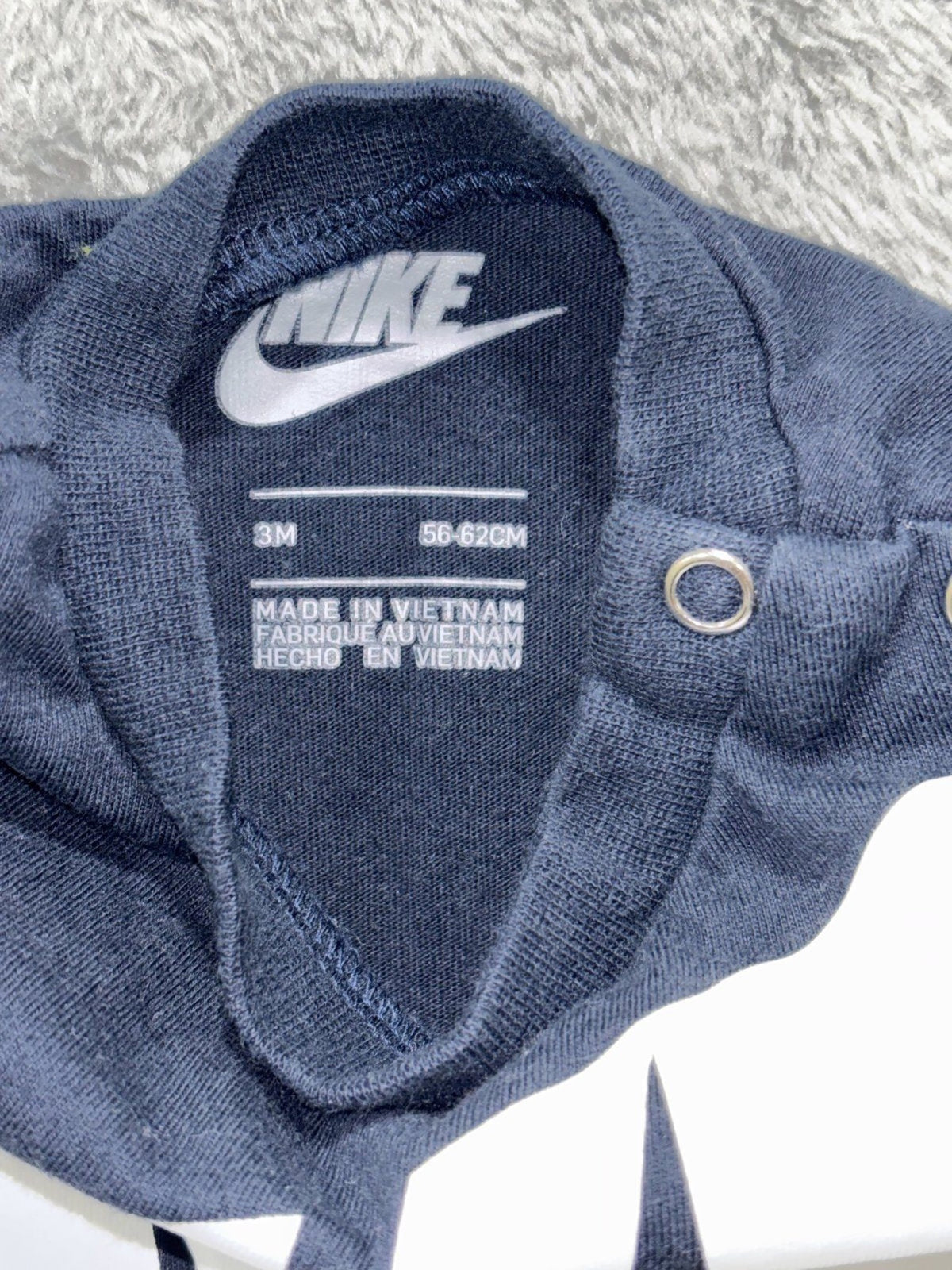 Nike Adidas Baby 3M 4 Piece Bundle Navy Rompers Red Hoodie Gray Pants
