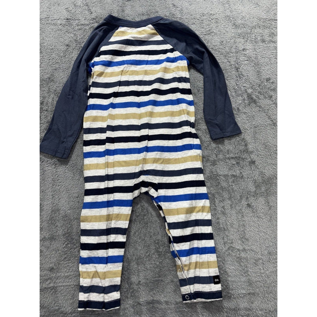Tea Collection Old Navy Baby 18-24M 4 Piece Romper Bundle Dino Rocket Stripes