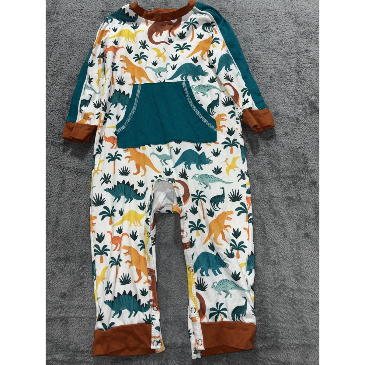 Tea Collection Old Navy Baby 18-24M 4 Piece Romper Bundle Dino Rocket Stripes