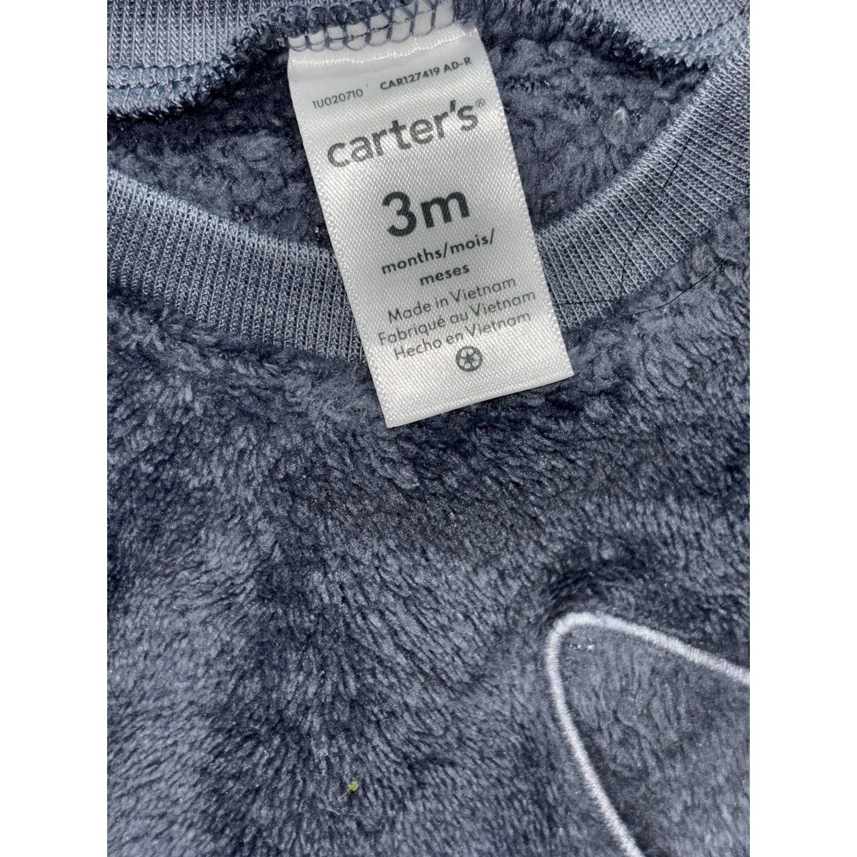 Carter's Baby 3M 5 Piece Bundle Rompers Bodysuits Bear Dino Navy Cream Green