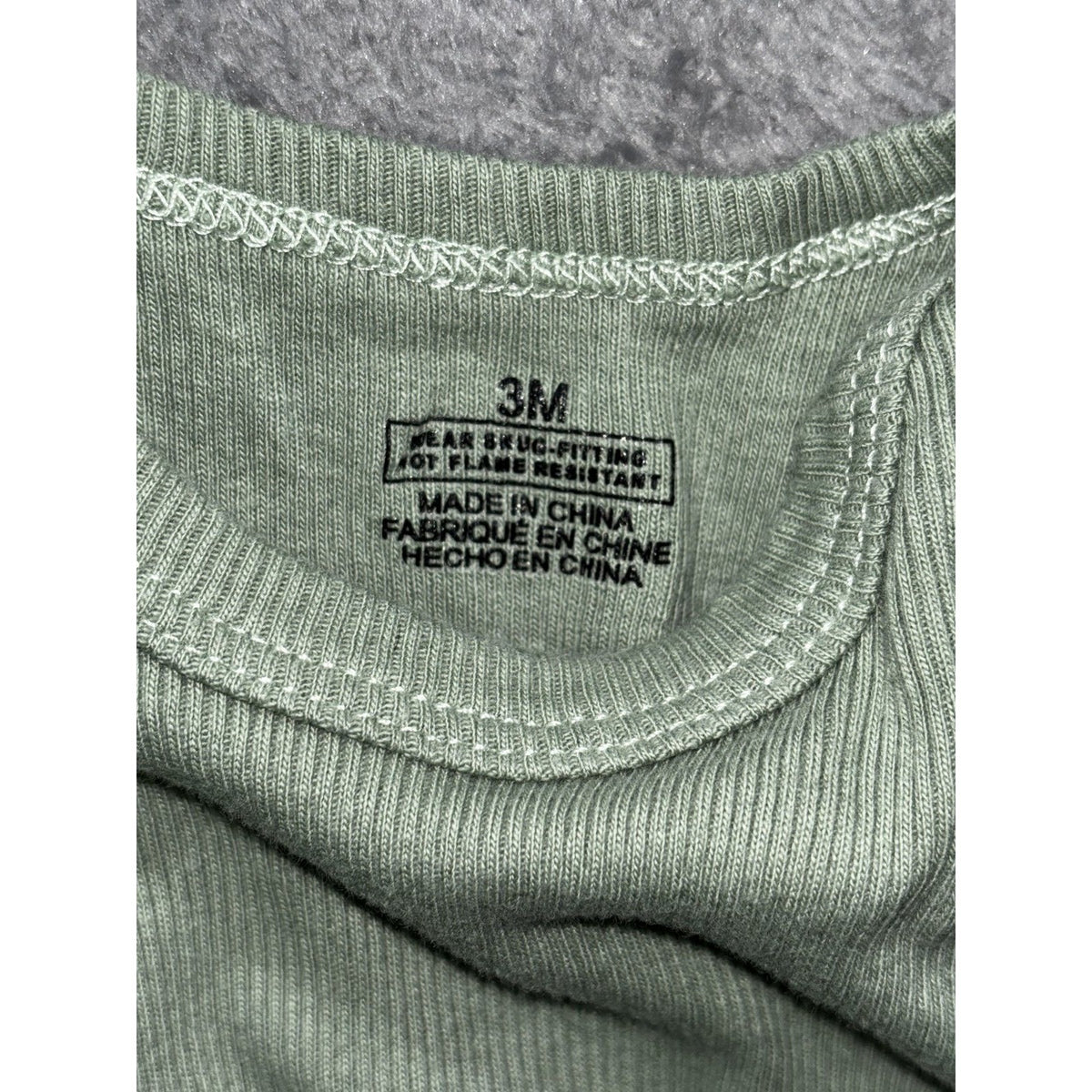 Carter's Baby 3M 5 Piece Bundle Rompers Bodysuits Bear Dino Navy Cream Green