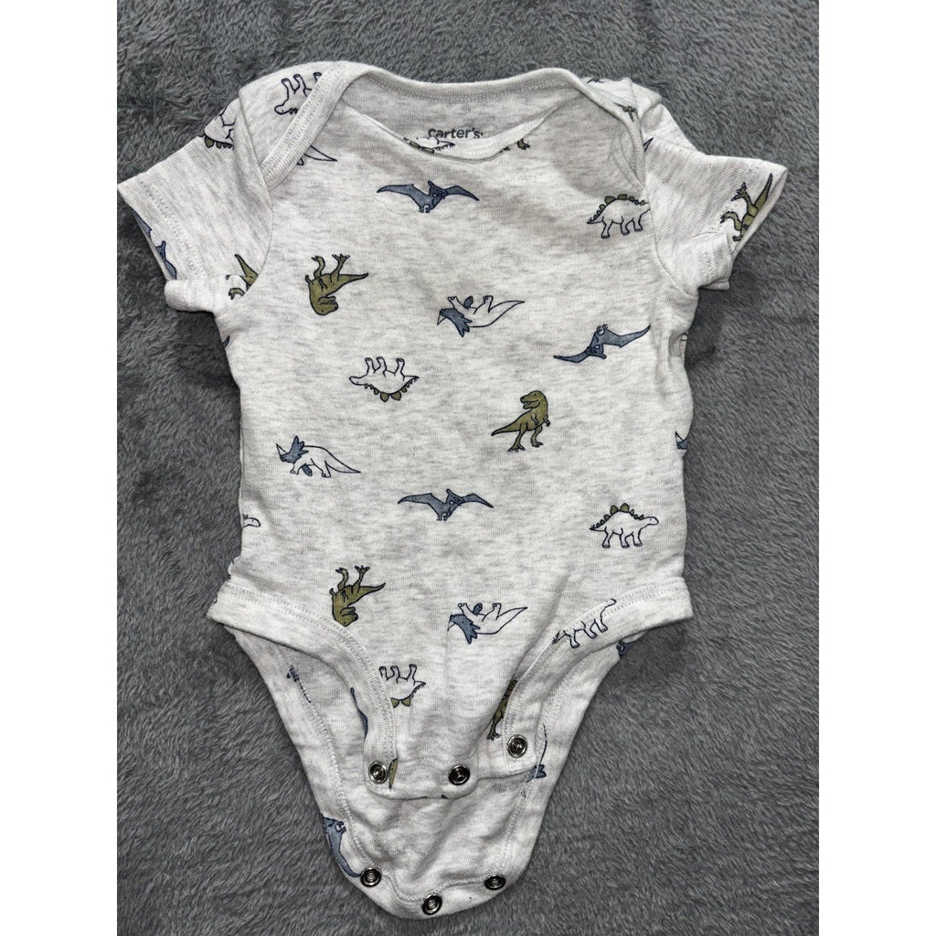 Carter's Baby 3M 5 Piece Bundle Rompers Bodysuits Bear Dino Navy Cream Green