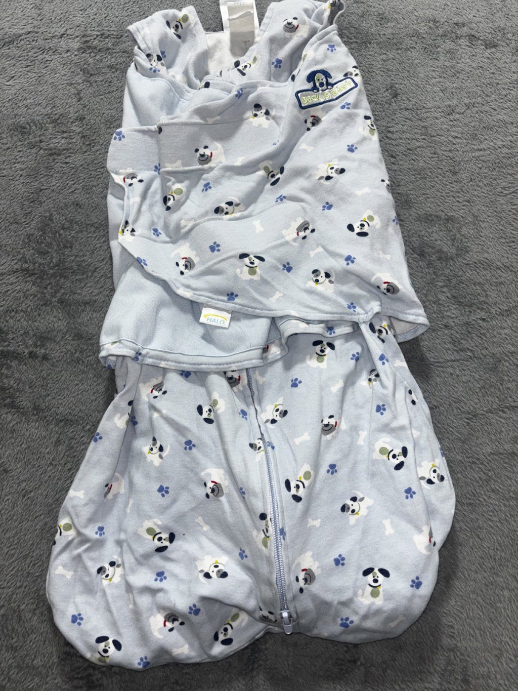 Halo Baby Sizes S to M/L 3-6M 4 Piece Swaddles Sleep Sacks Disney Puppy Plaid
