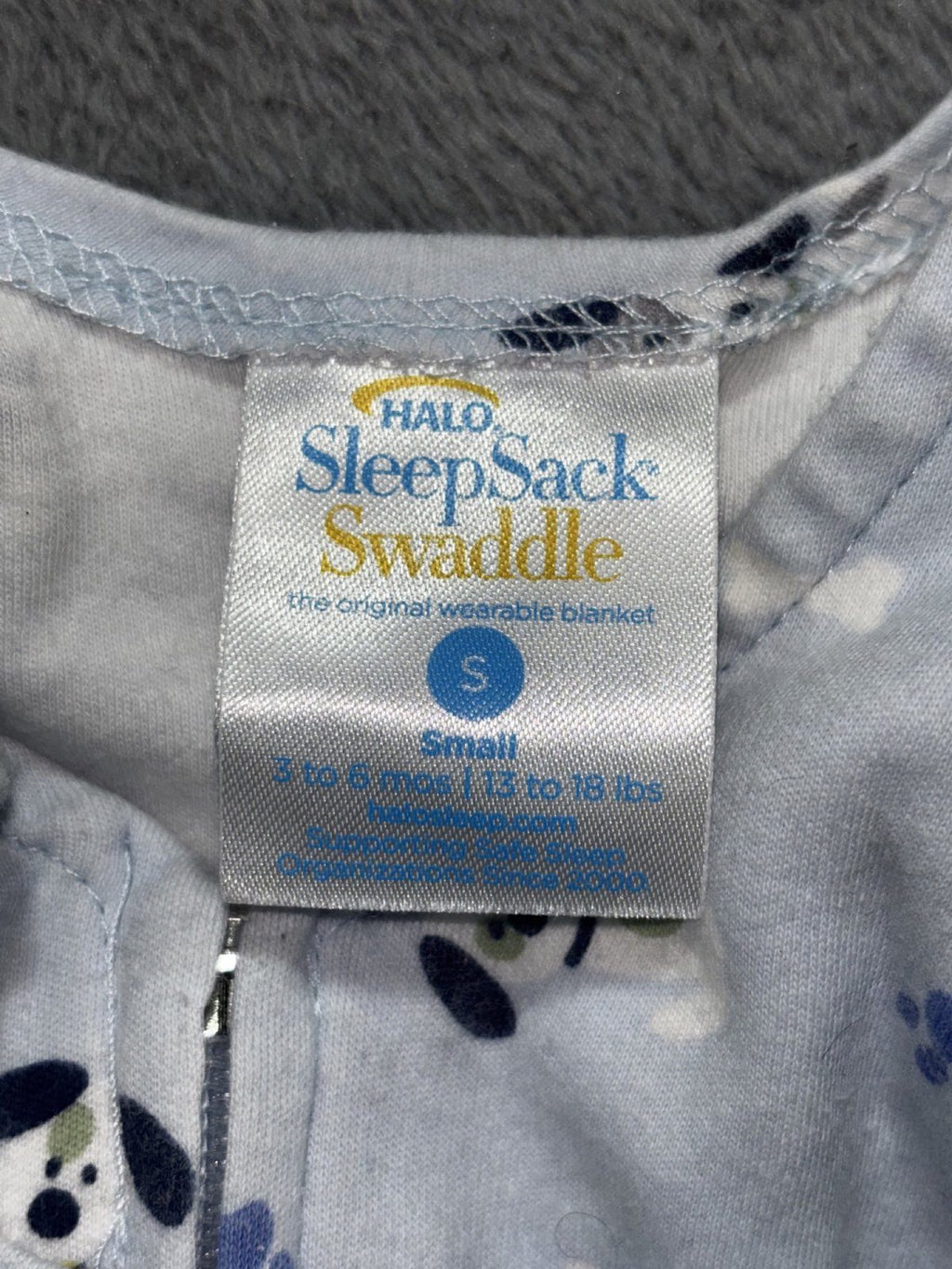 Halo Baby Sizes S to M/L 3-6M 4 Piece Swaddles Sleep Sacks Disney Puppy Plaid