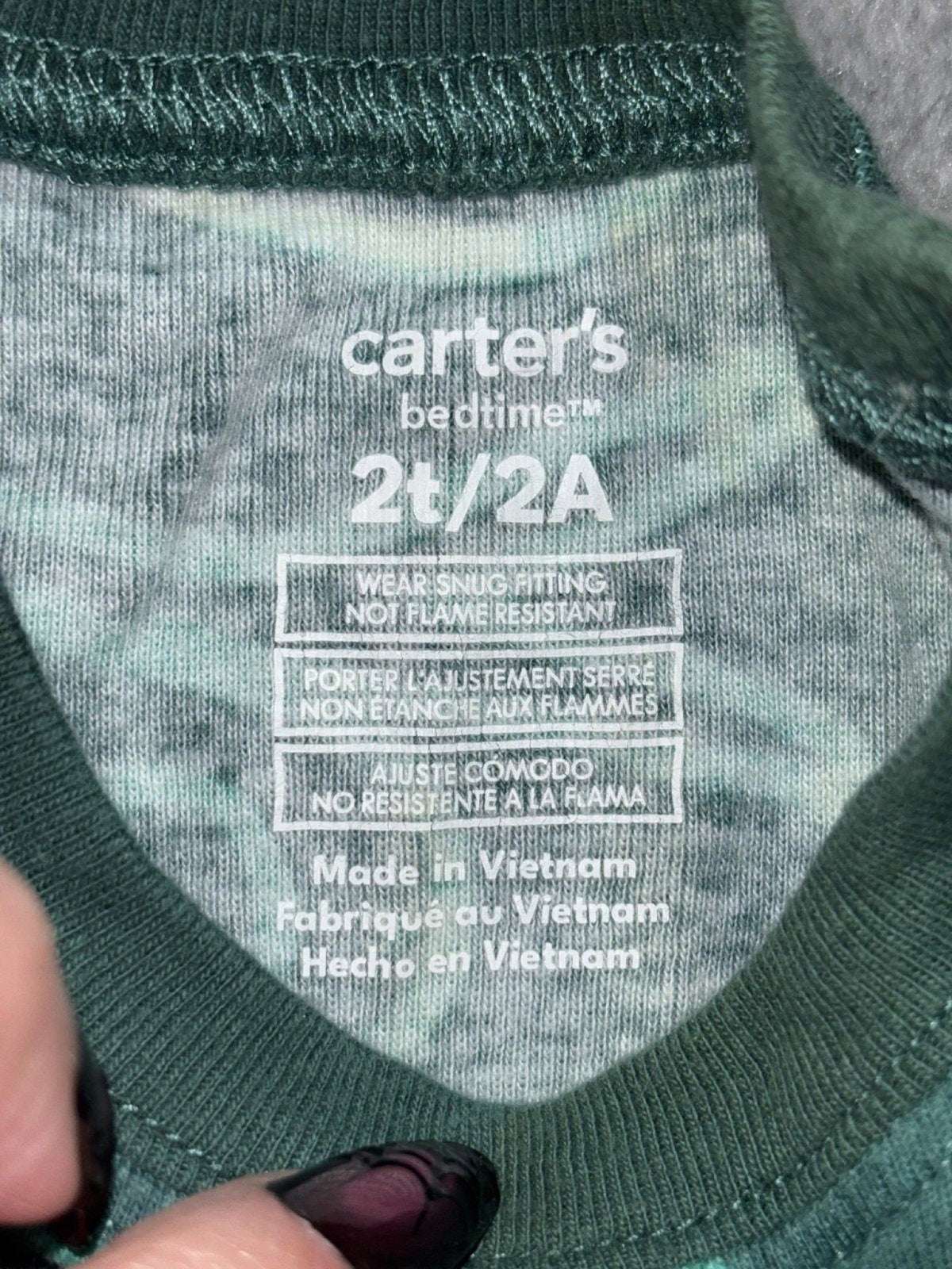 Carter's Toddler 2T 4 Piece Bundle Pajamas Green Lizard Blue Pumpkin Set Cozy