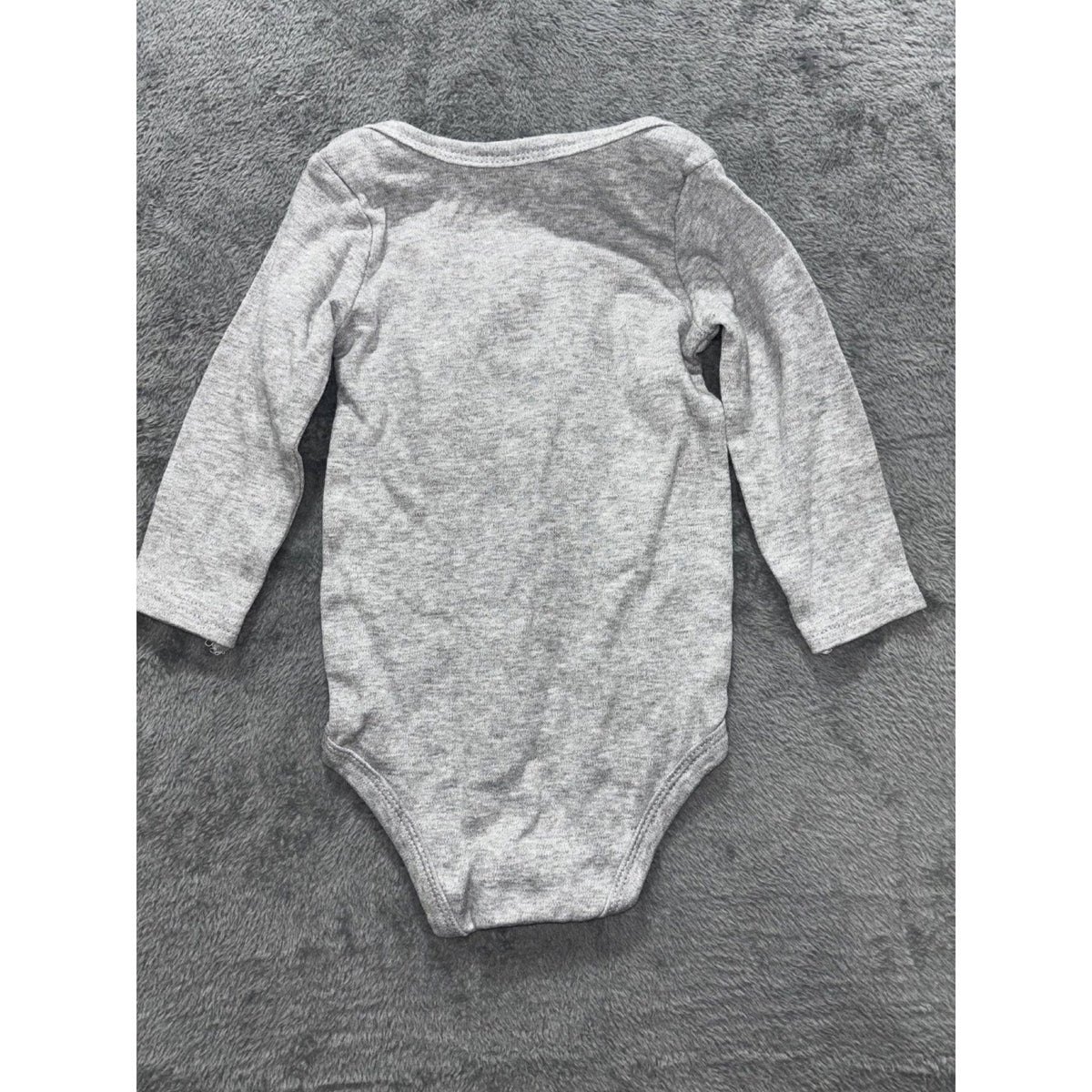 Wonder Nation Baby Sizes 6-9M to 9-12M 3 Piece Bundle Bodysuits Gray Tan Blue