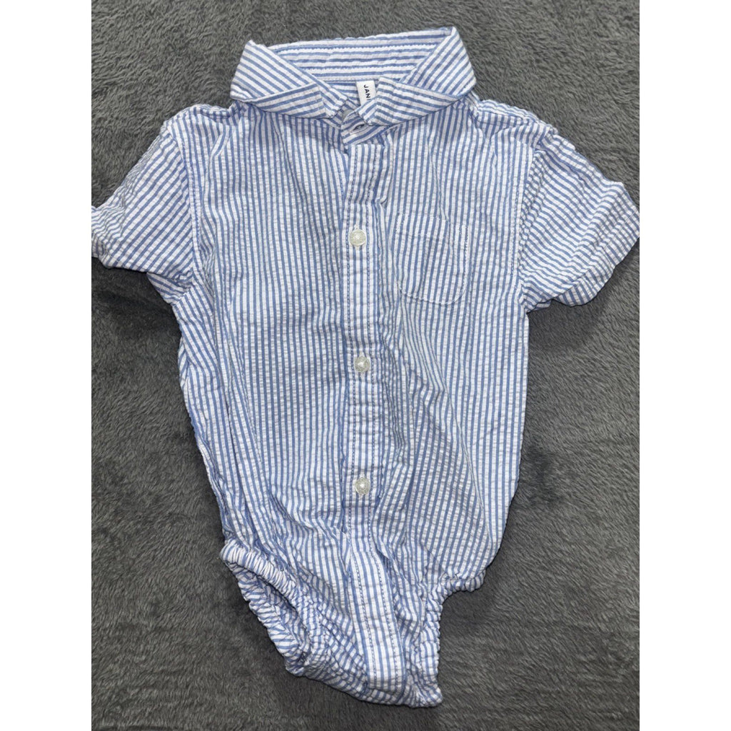 Wonder Nation Baby Sizes 6-9M to 9-12M 3 Piece Bundle Bodysuits Gray Tan Blue