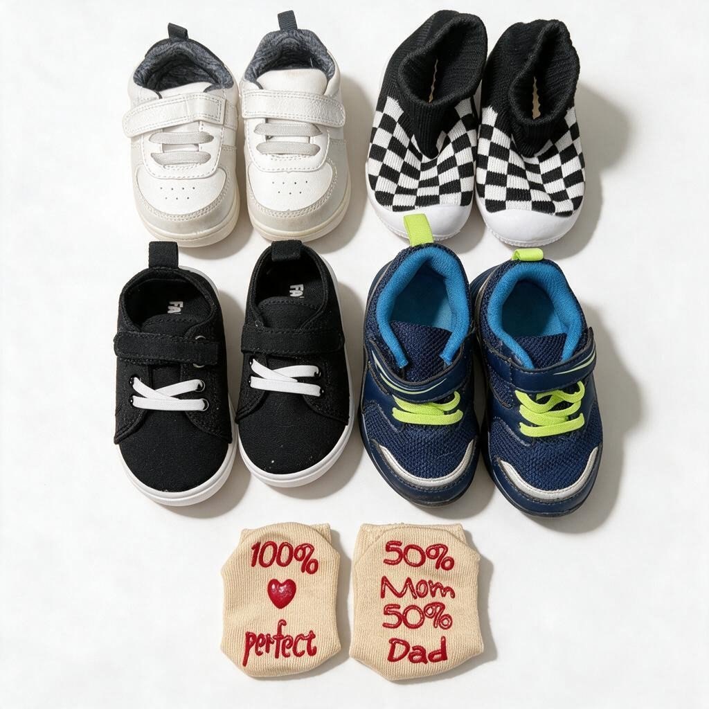 Carter's FabKids Toddler Shoes Lot 4 Pairs US 5 Sneakers Socks Black White Blue
